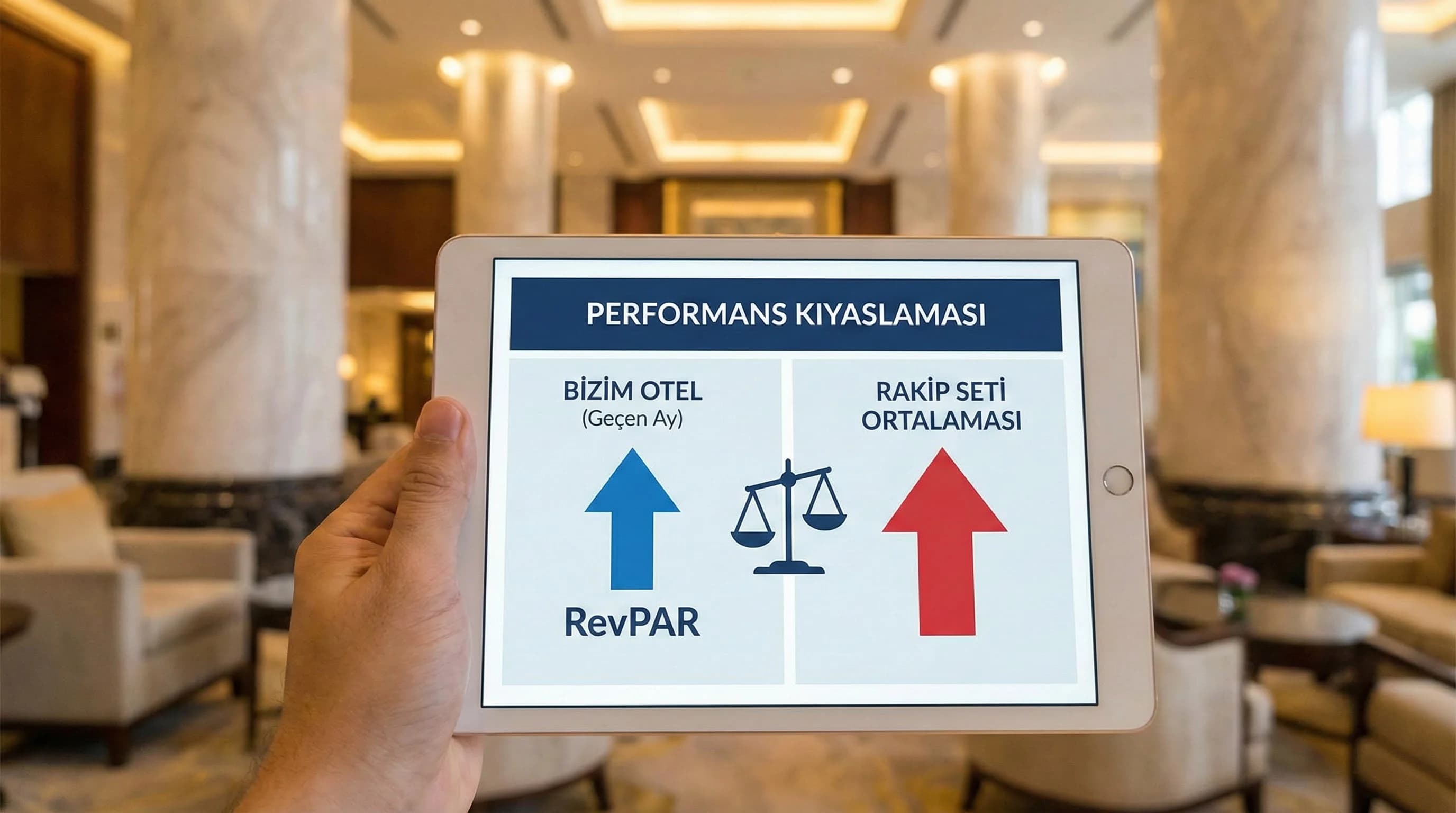 Otel KPI’larının rakip setiyle kıyaslandığı başlangıç bağlam görseli