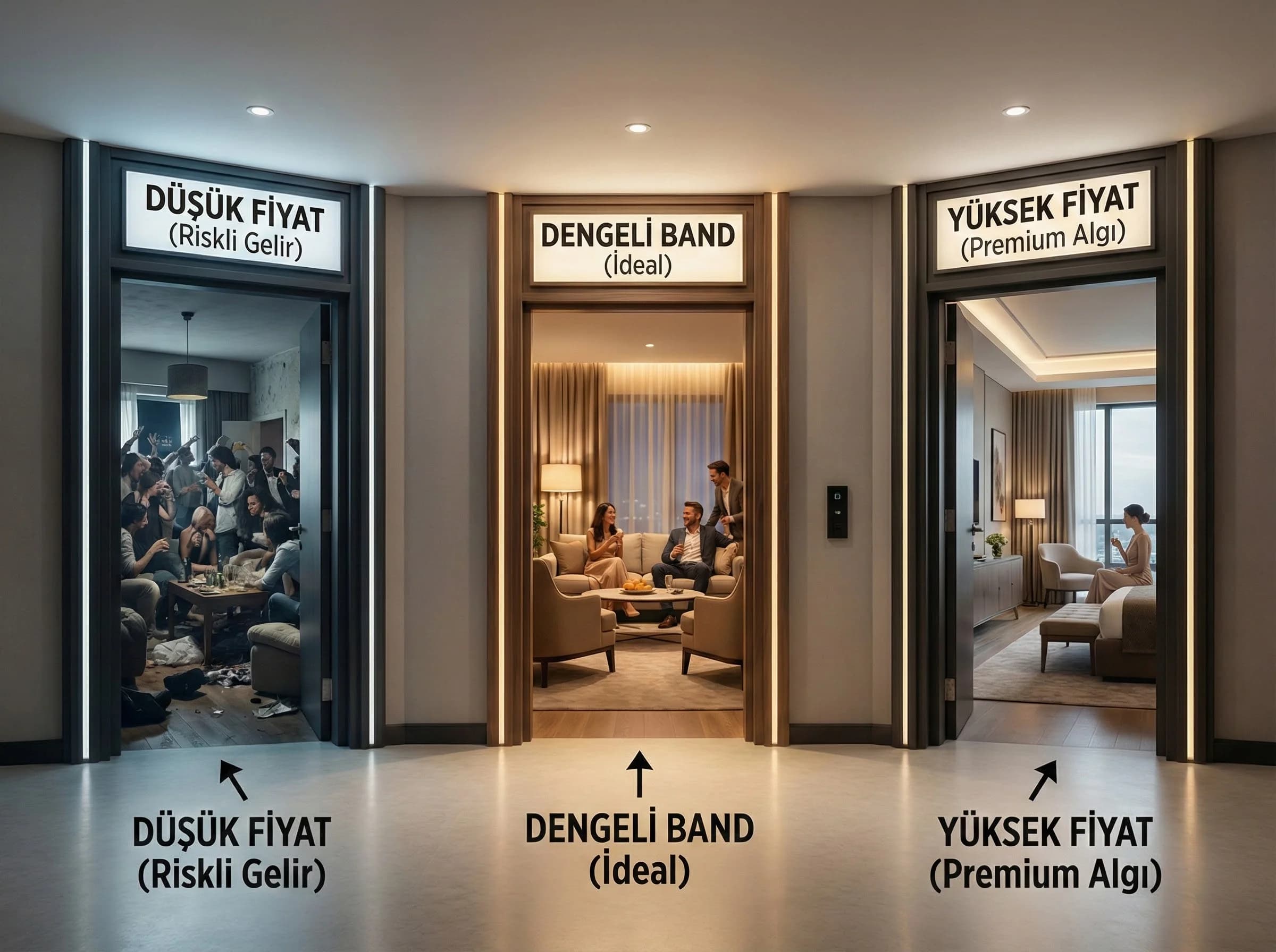 Fiyat pozisyonu ve doluluk ilişkisini ayıran otel bölüm görseli