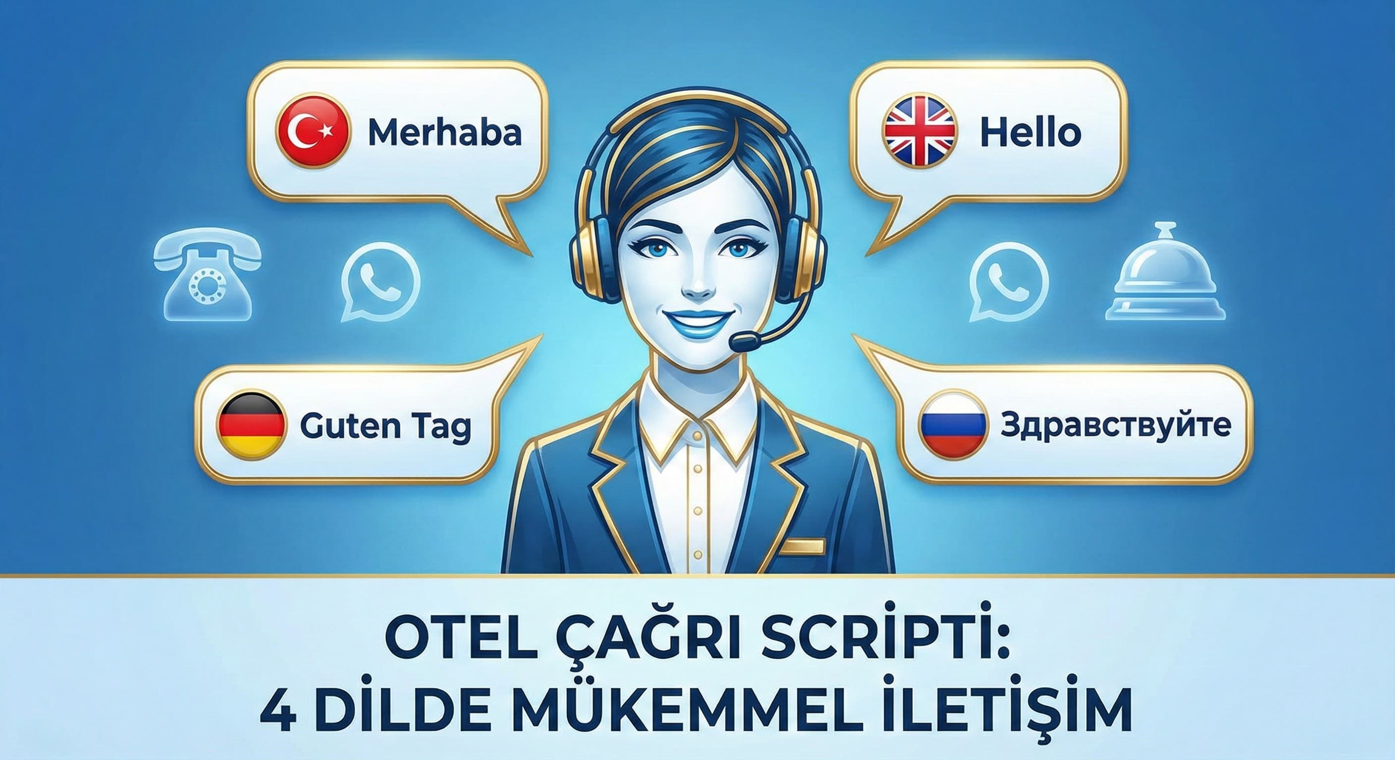 TR–EN–DE–RU Çağrı Script Tasarımı: Oteller İçin Konuşma Akışları
