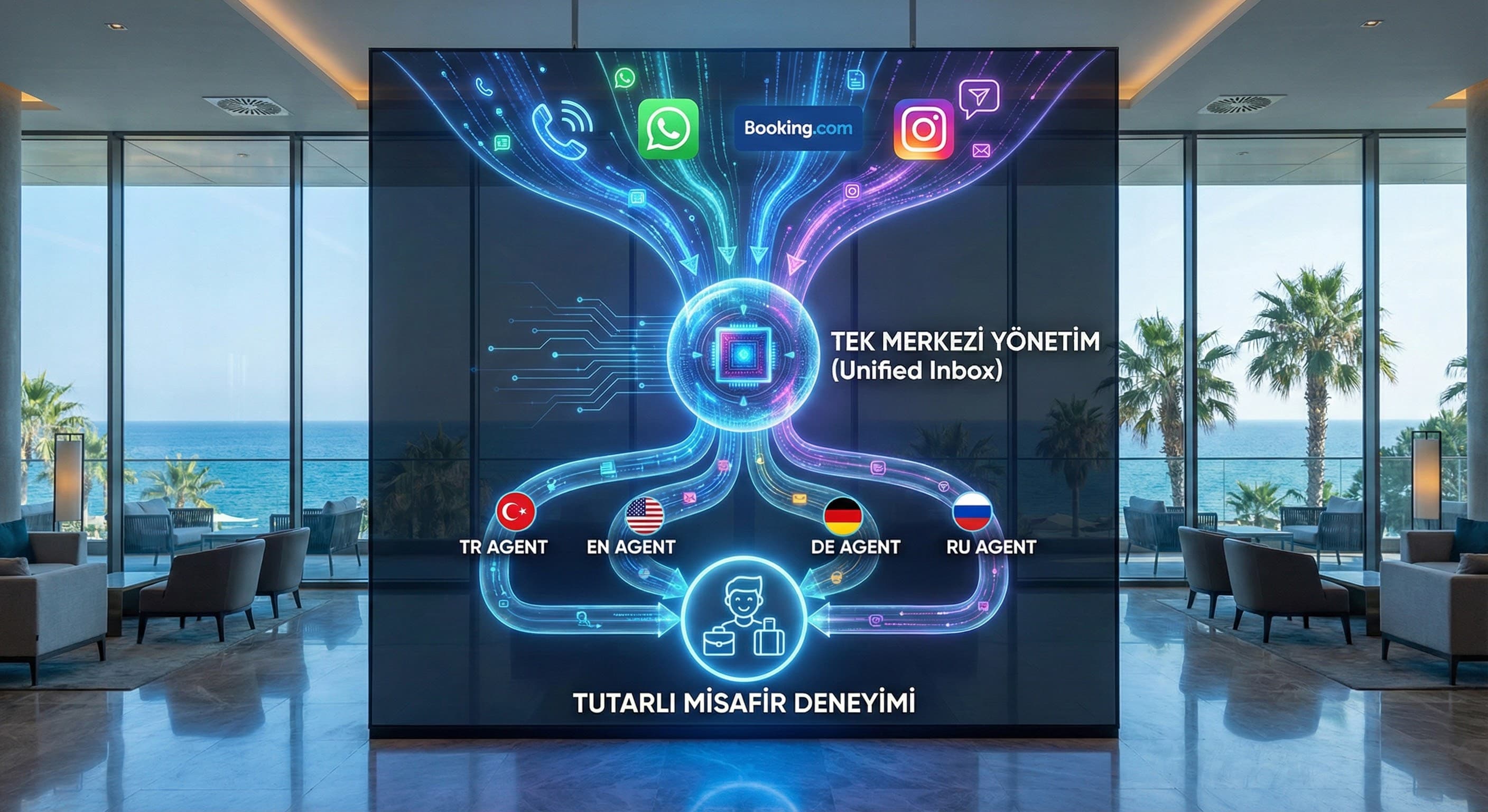 4 Dilli Çağrı Merkezi ile Multi-Channel Entegrasyon: Telefon, WhatsApp, OTA ve DM