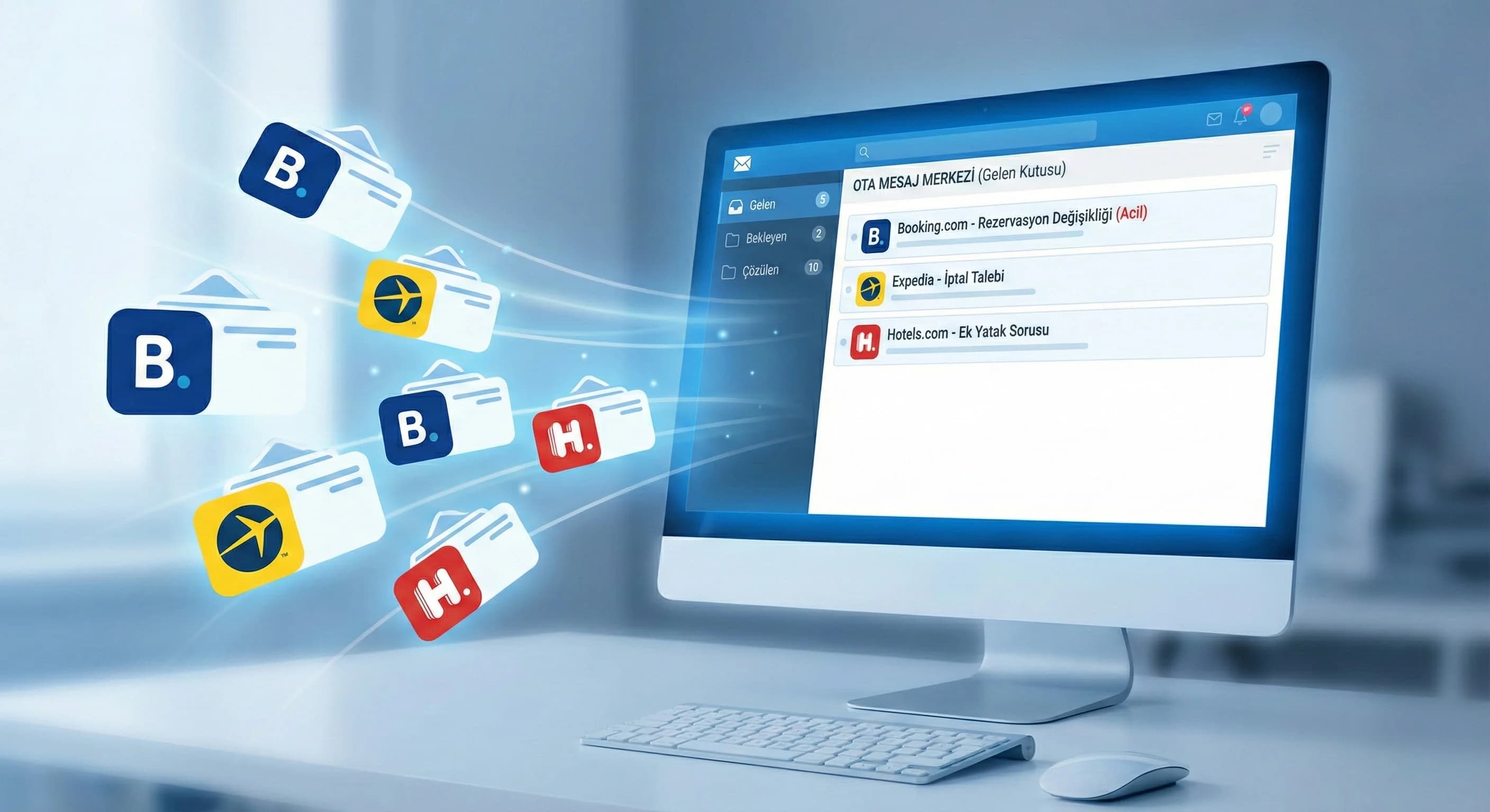 OTA ve rezervasyon platformu mesaj yönetimi (tek merkez)