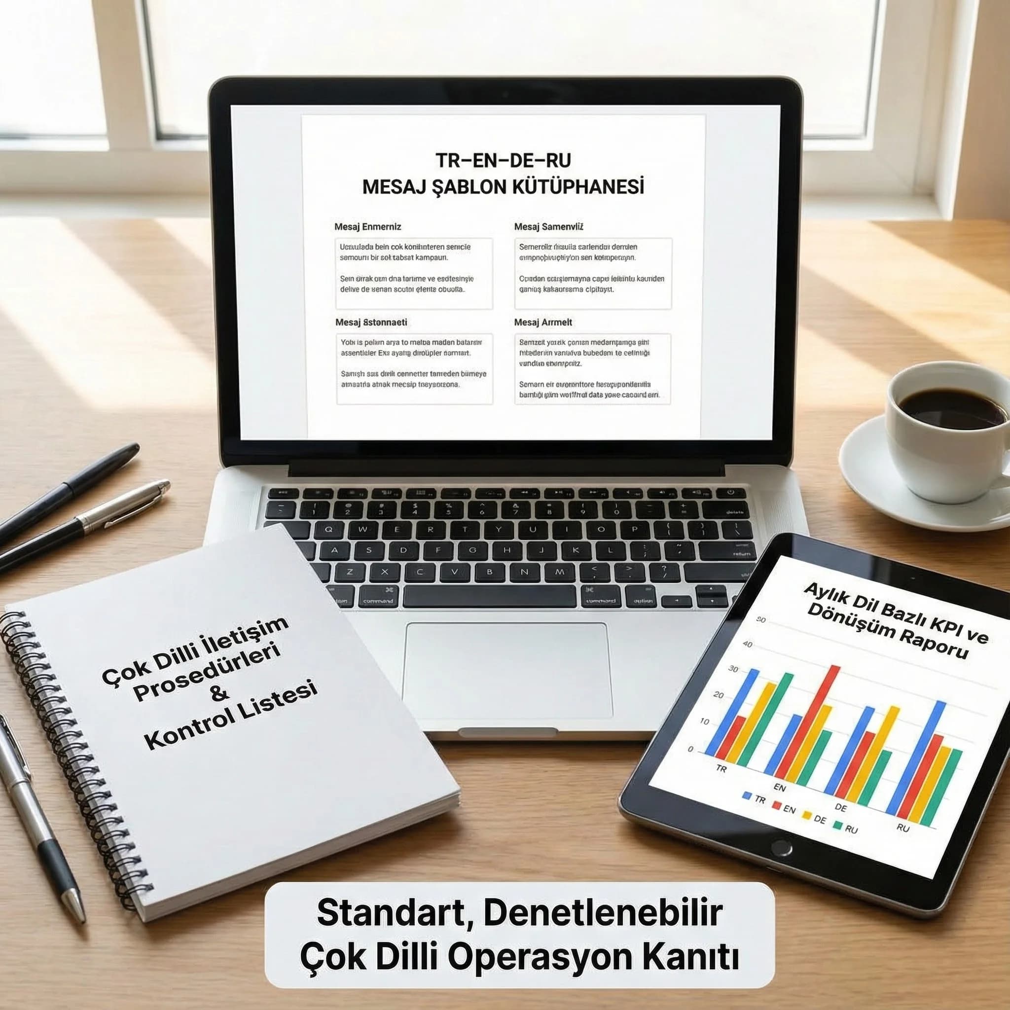 Çok dilli şablon paketi ve süreç çıktılarıyla güven sağlayan otel kanıt kartı
