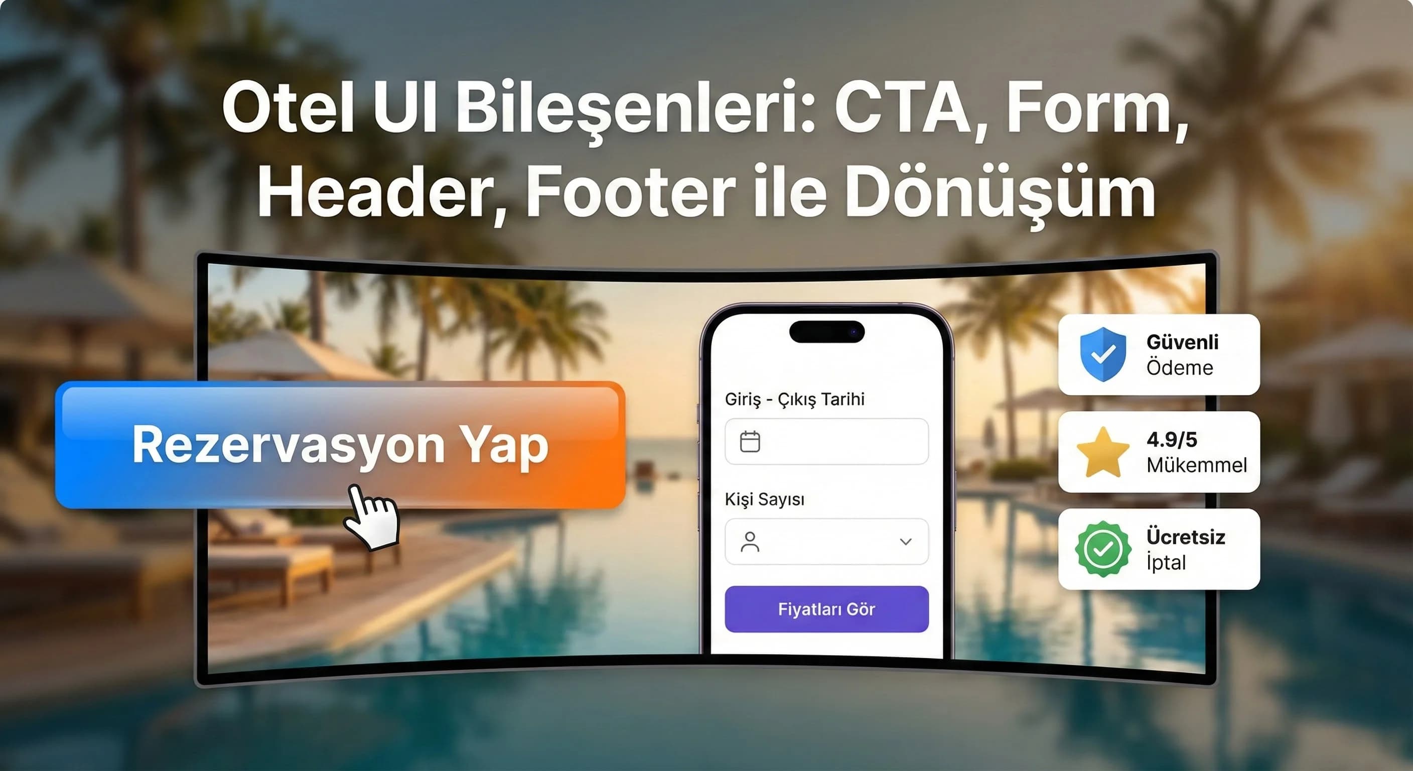Otel Web UX’inde Dönüşüm Odaklı UI Bileşenleri: CTA, Form, Header, Footer