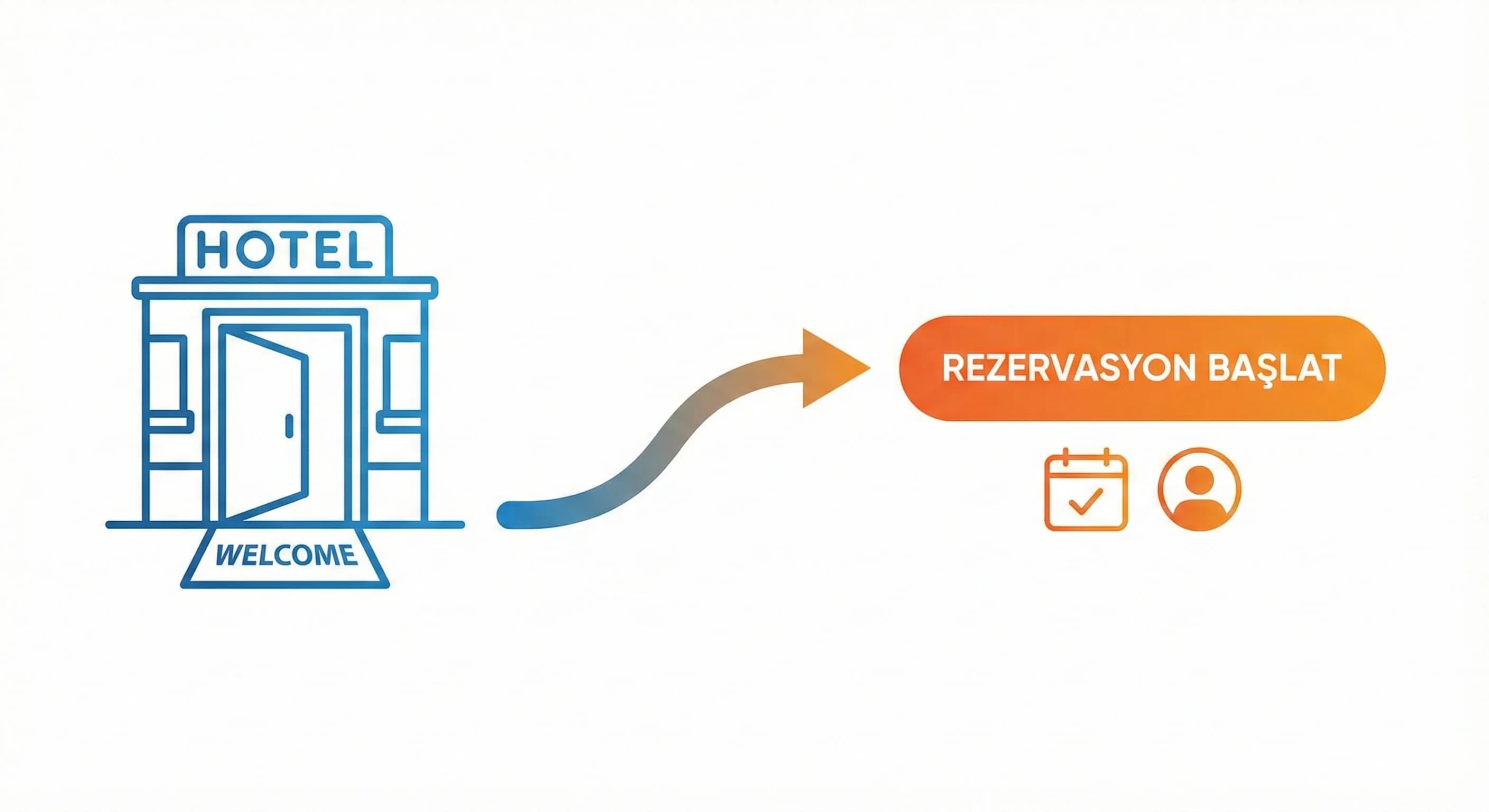 Ana sayfa bileşenlerine geçiş ayırıcı görsel otel bağlamı