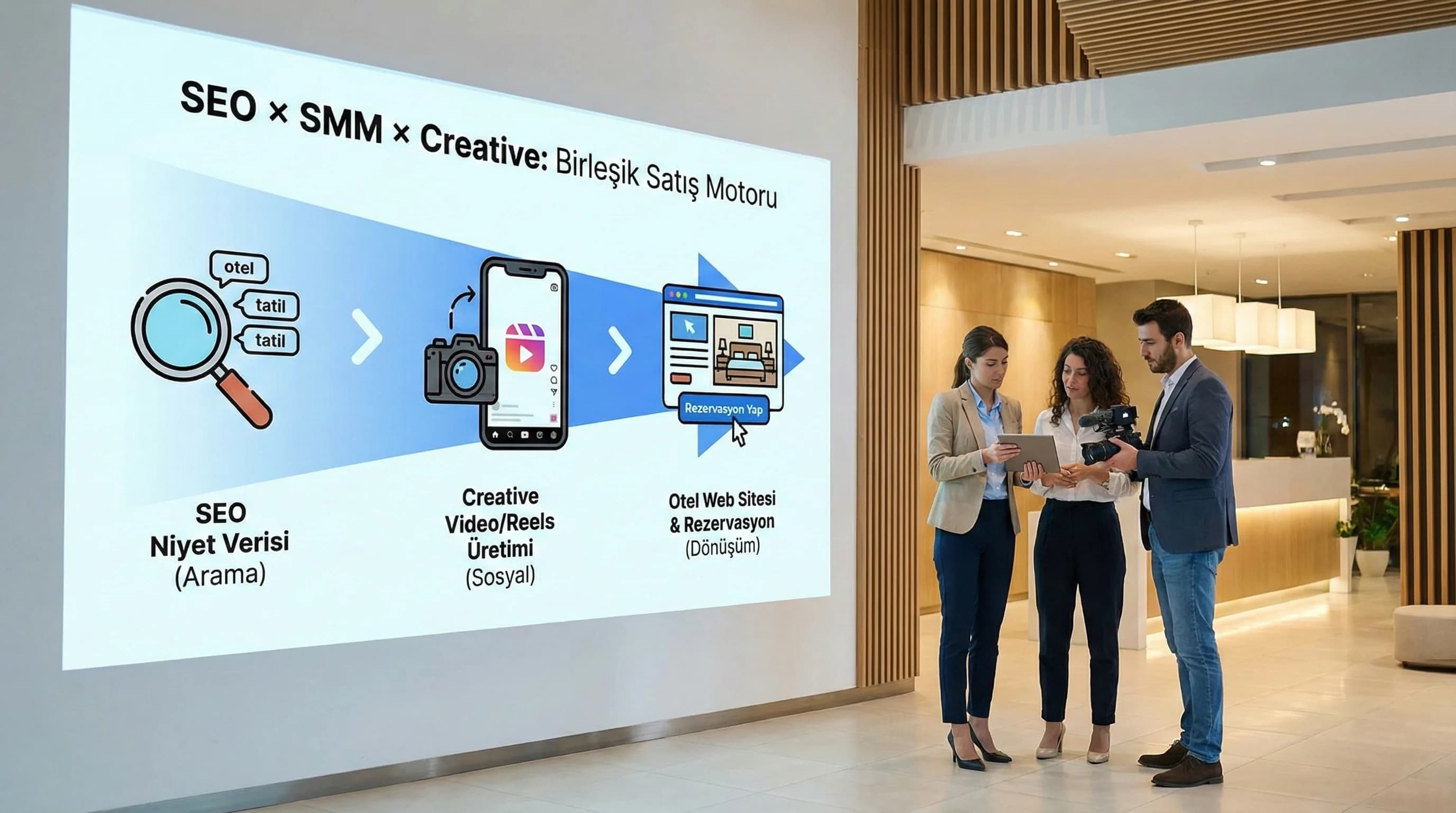 Creative & Reels ile Otel SEO: SEO, SMM ve Creative’i Aynı Funnel’da Birleştirmek