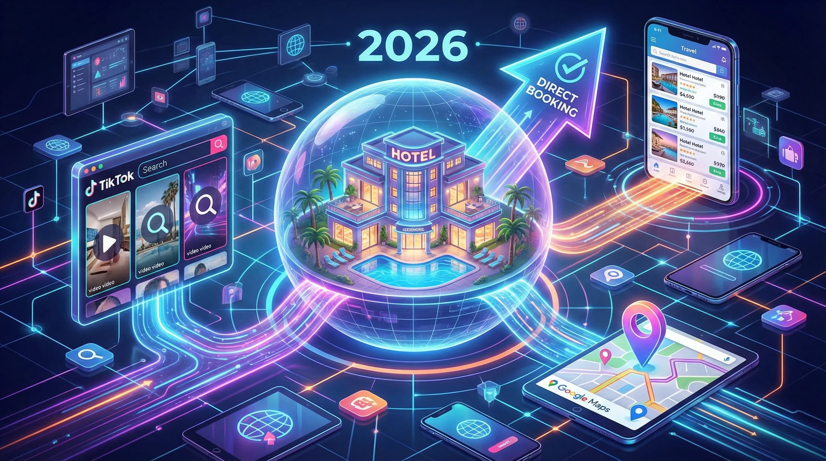 2026 Yeni Arama Kanalları: TikTok Search, Maps ve Travel Yüzeylerinde Otel SEO Stratejisi