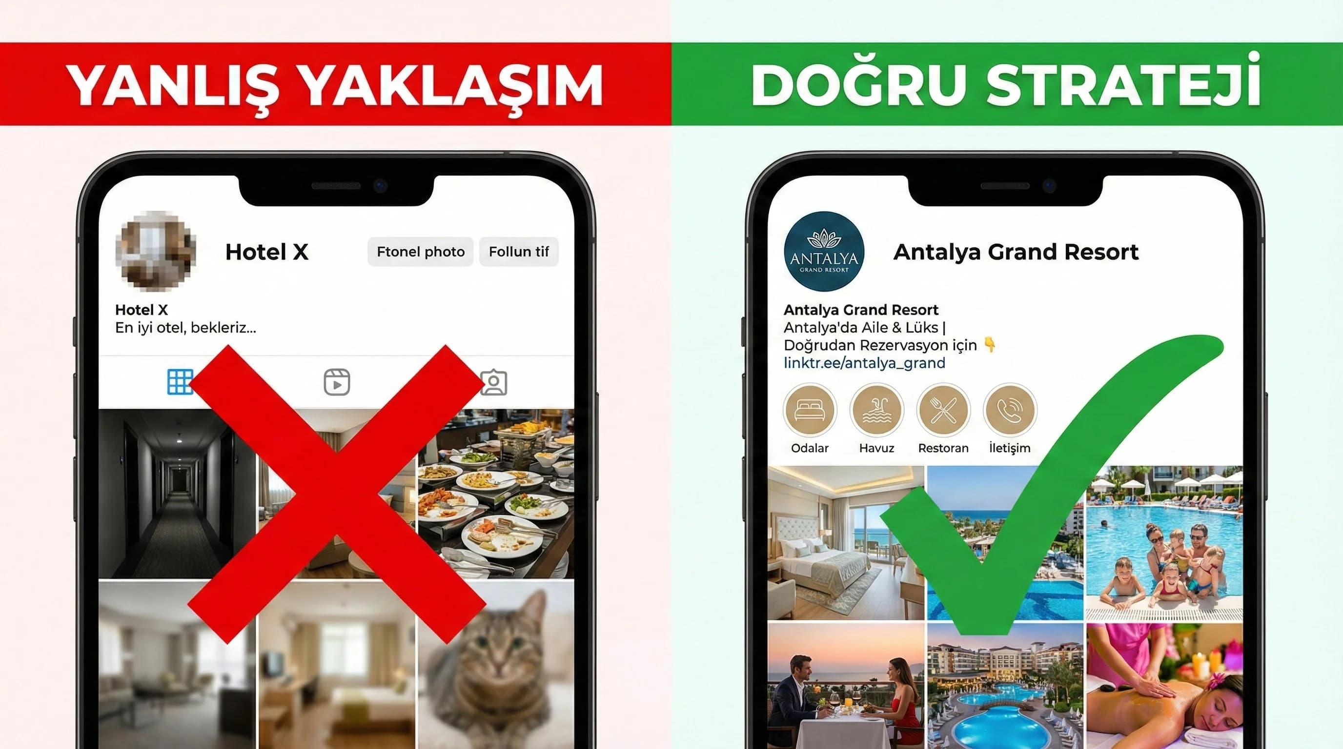 Instagram profil konumlandırması için hızlı kontrol görseli