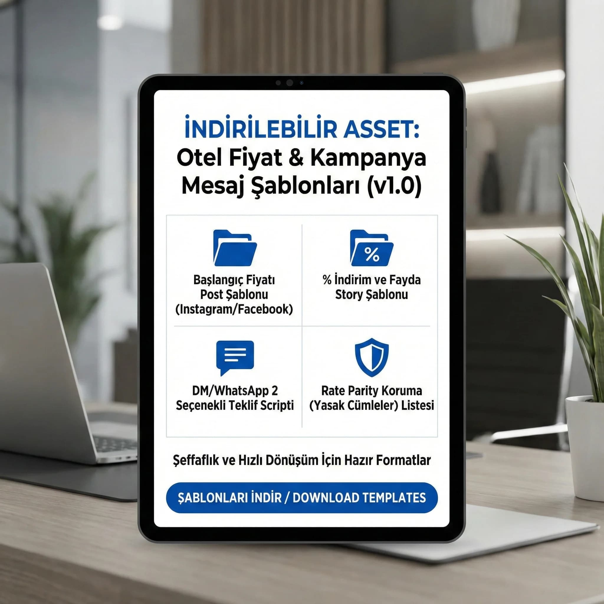 Fiyat örnek post mockup’larını gösteren proof kartı