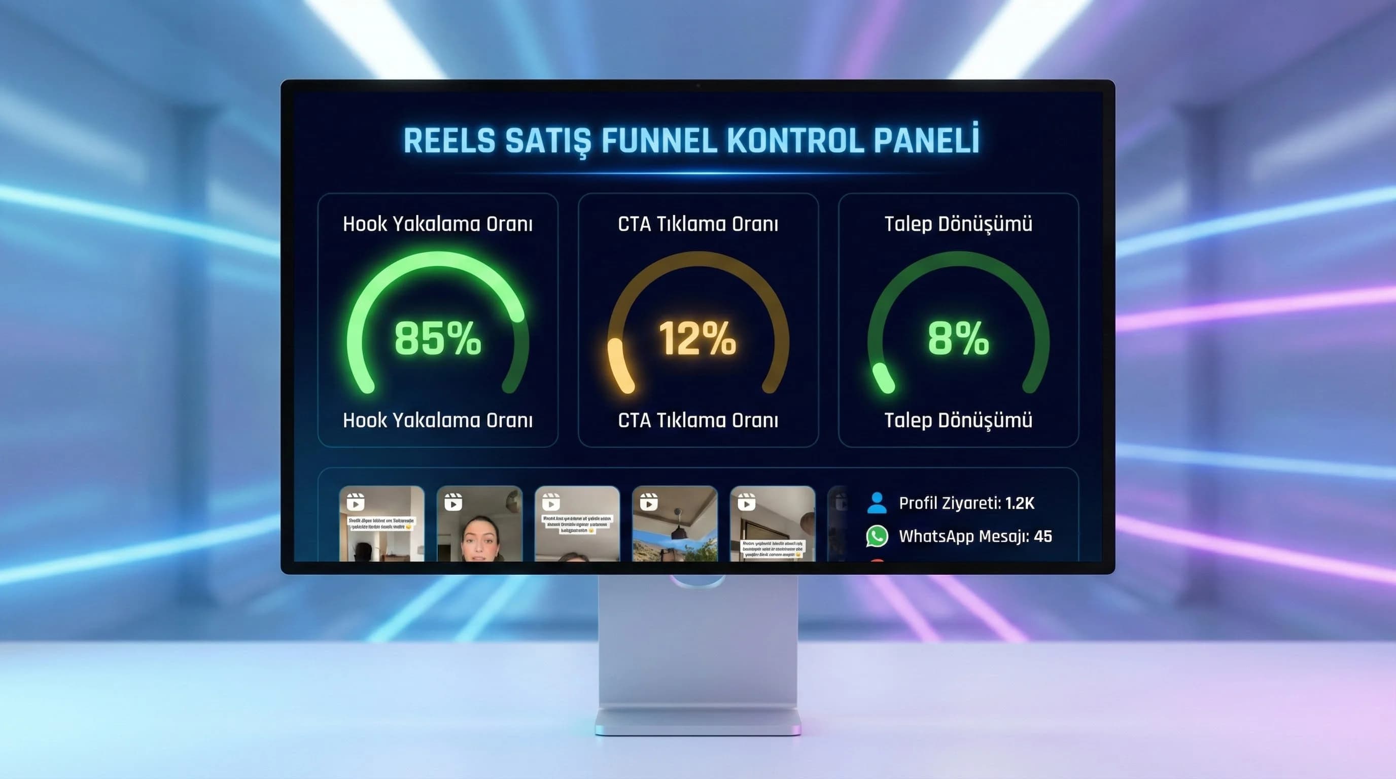 Reels ile oda satışı için hızlı funnel kontrol ekranı görseli