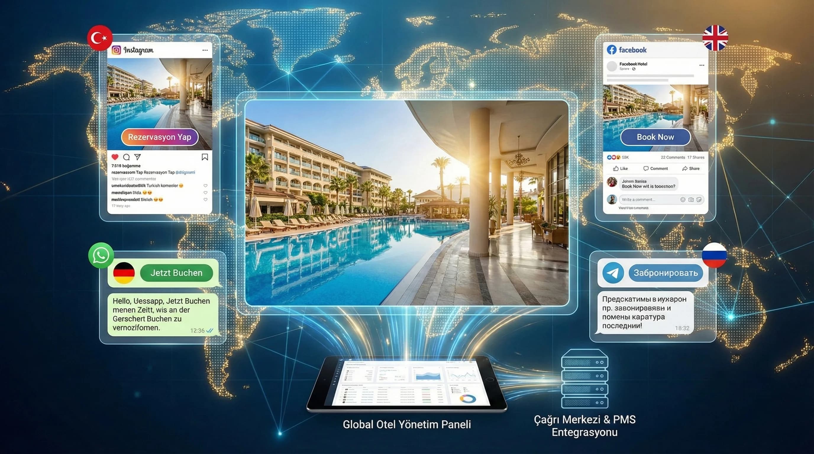 Çok Dilli Otel Sosyal Medya Yönetimi: TR–EN–DE–RU İçin Strateji Rehberi