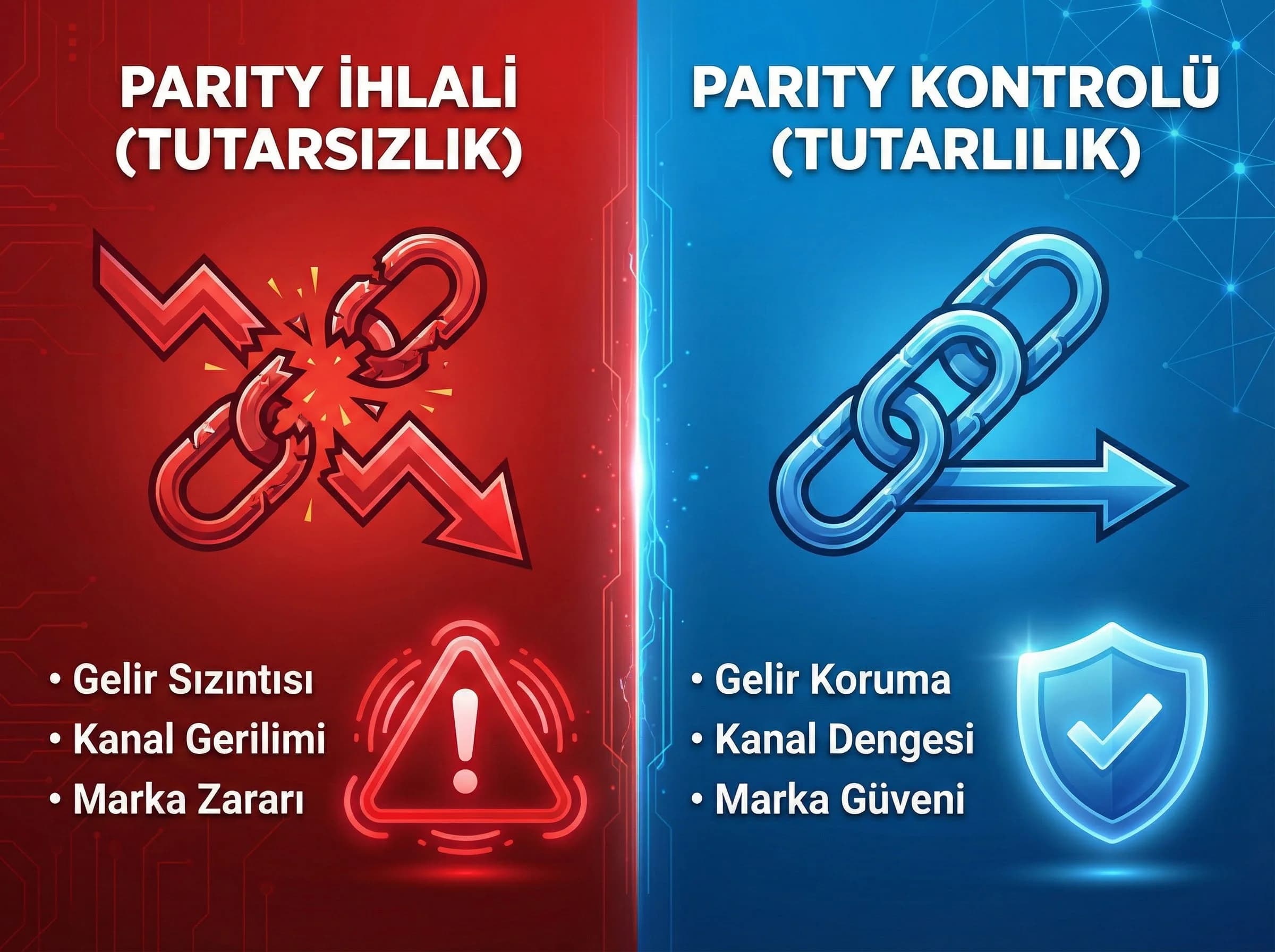 Rate parity risklerini ayıran bölüm görseli, otel gelir yönetimi