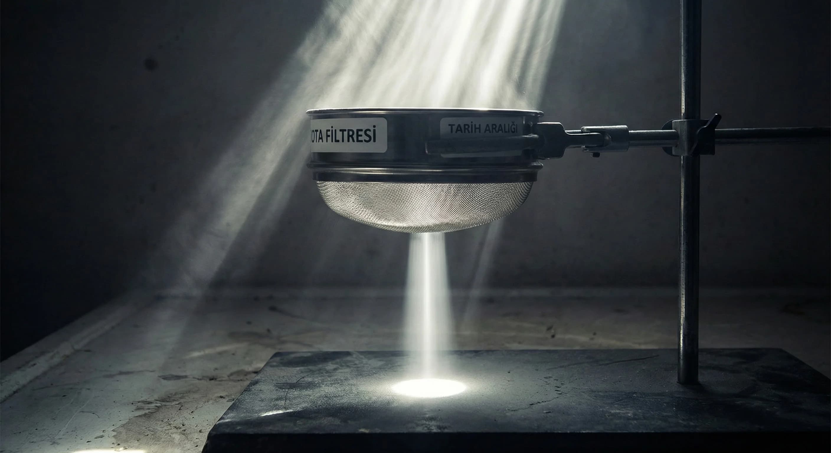 Filtreleme ve risk azaltma adımlarını vurgulayan bölüm ayırıcı görsel