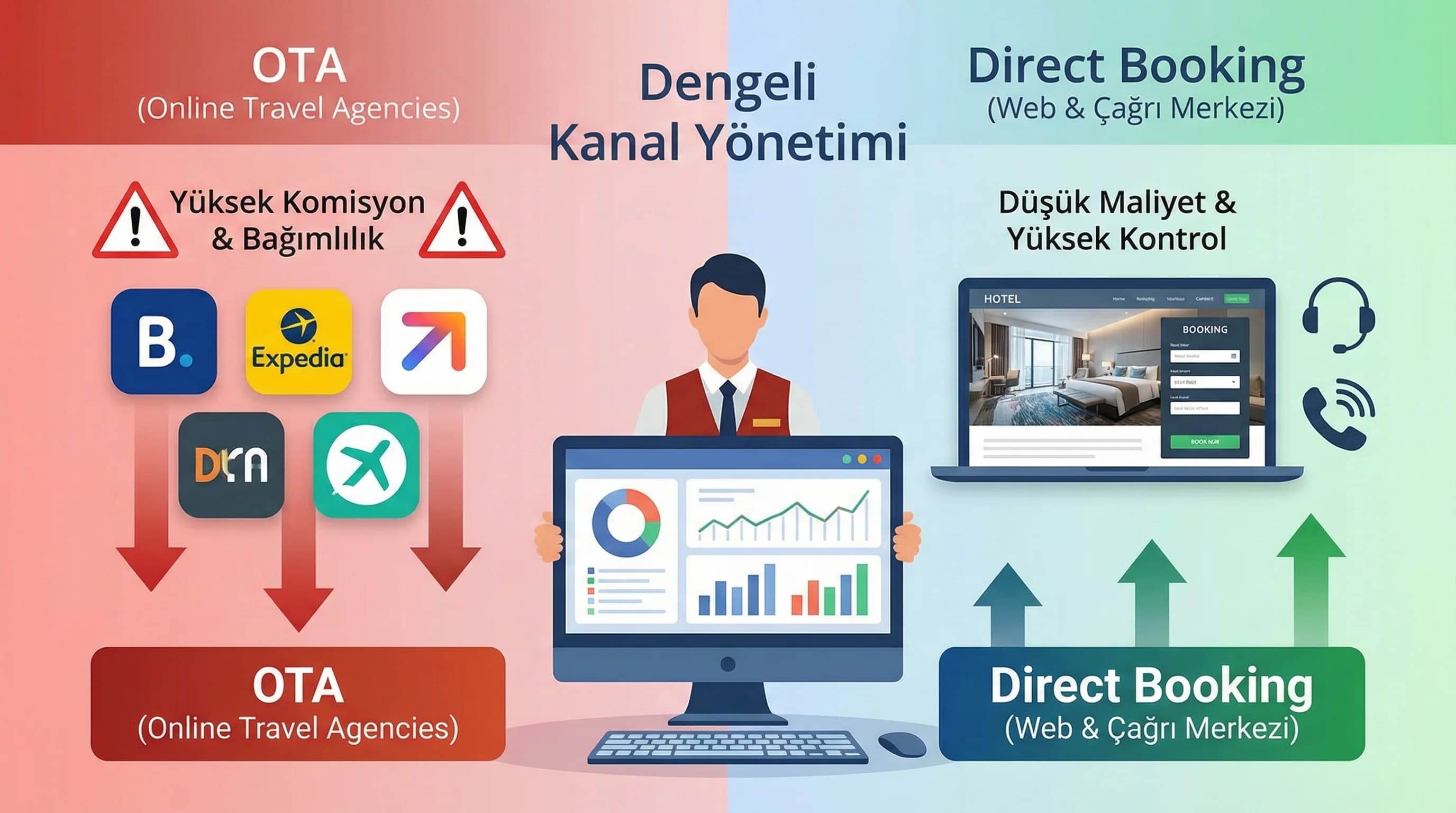 OTA ve direct booking dengesi, otel satış ekibi için başlangıç bağlamı