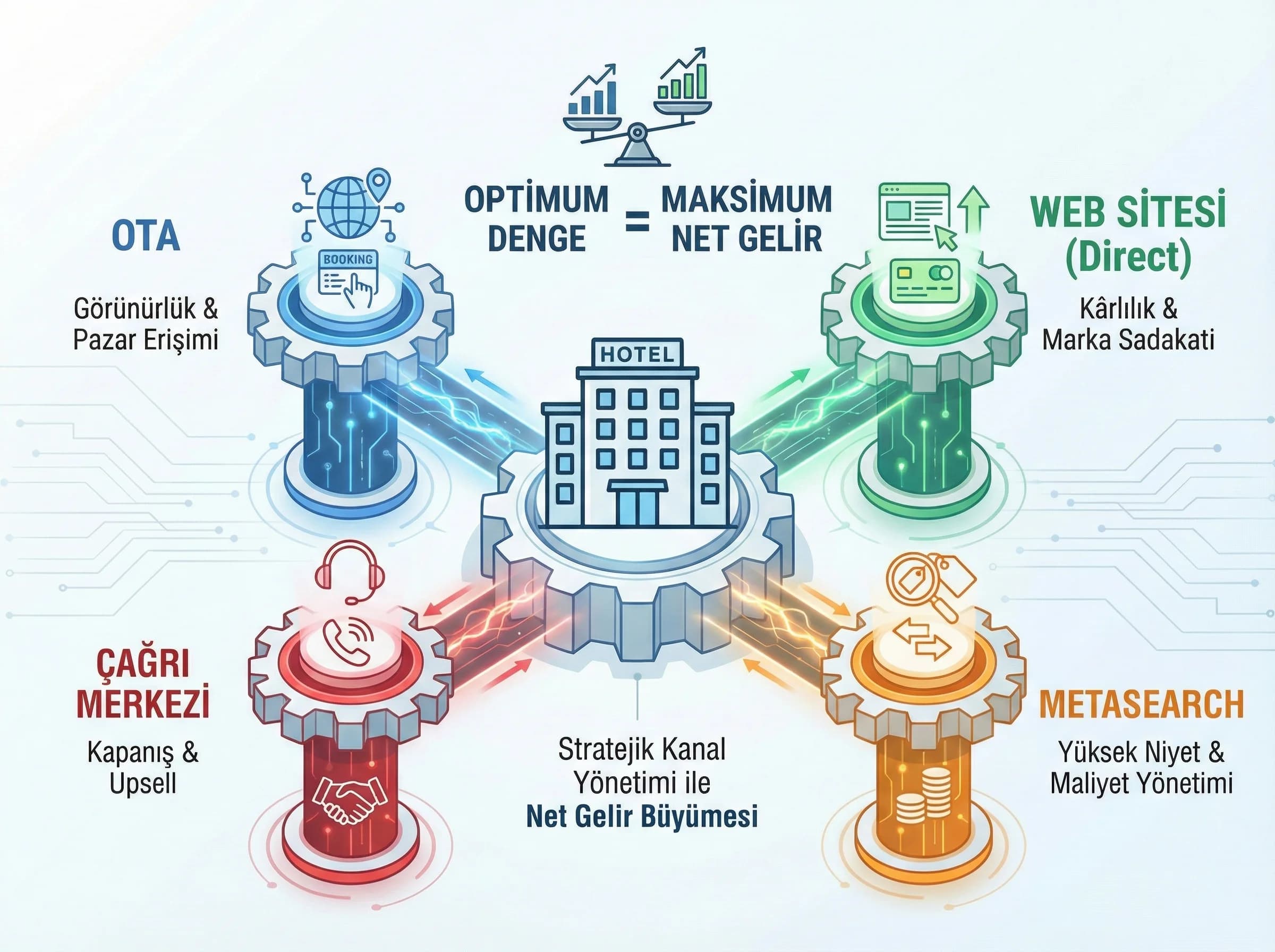 Kanal karması çerçevesi, OTA web call center metasearch dengesi