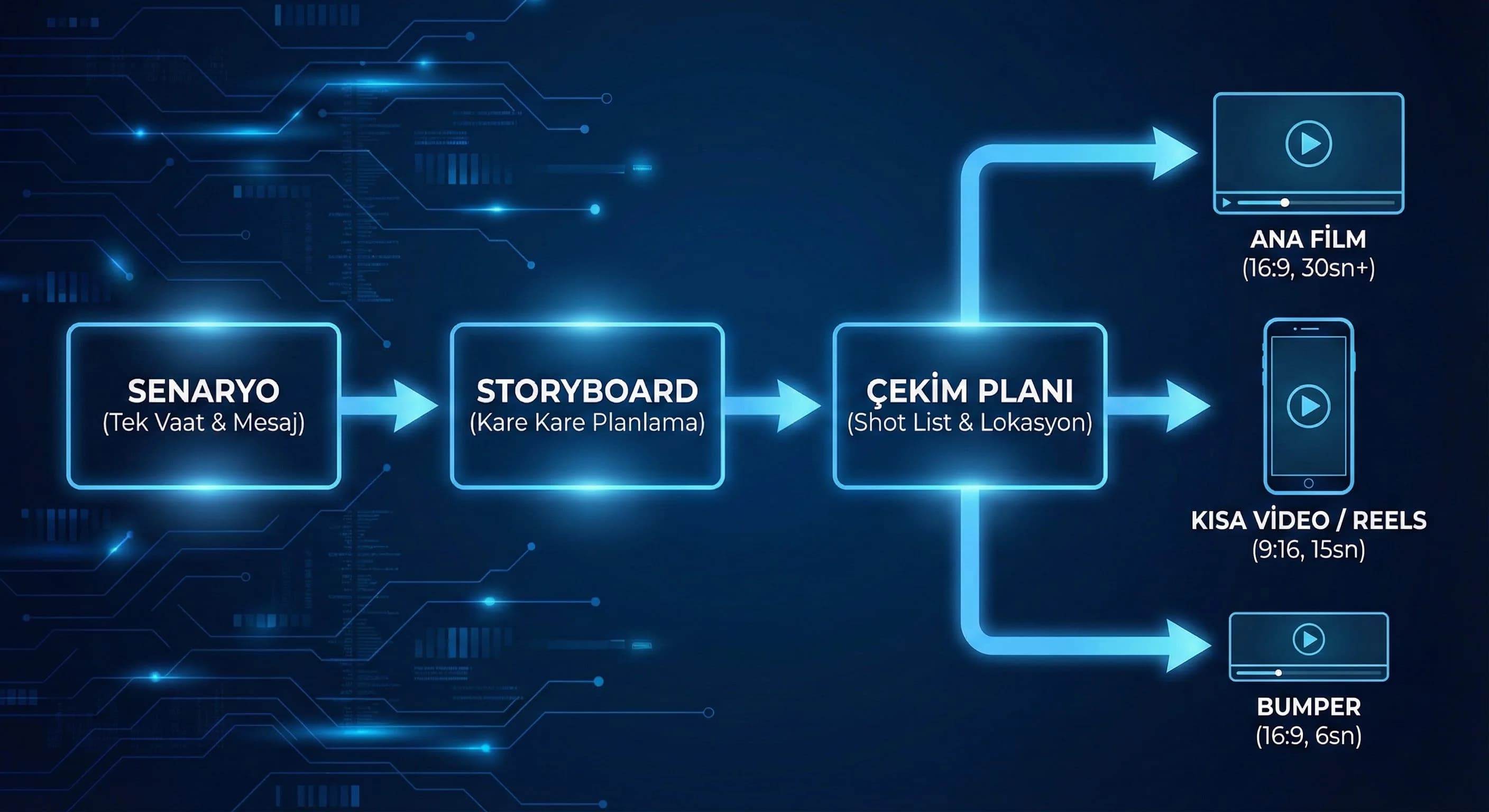 Çekim günü checklist + format kırpımı + otel pazarlama bağlamı