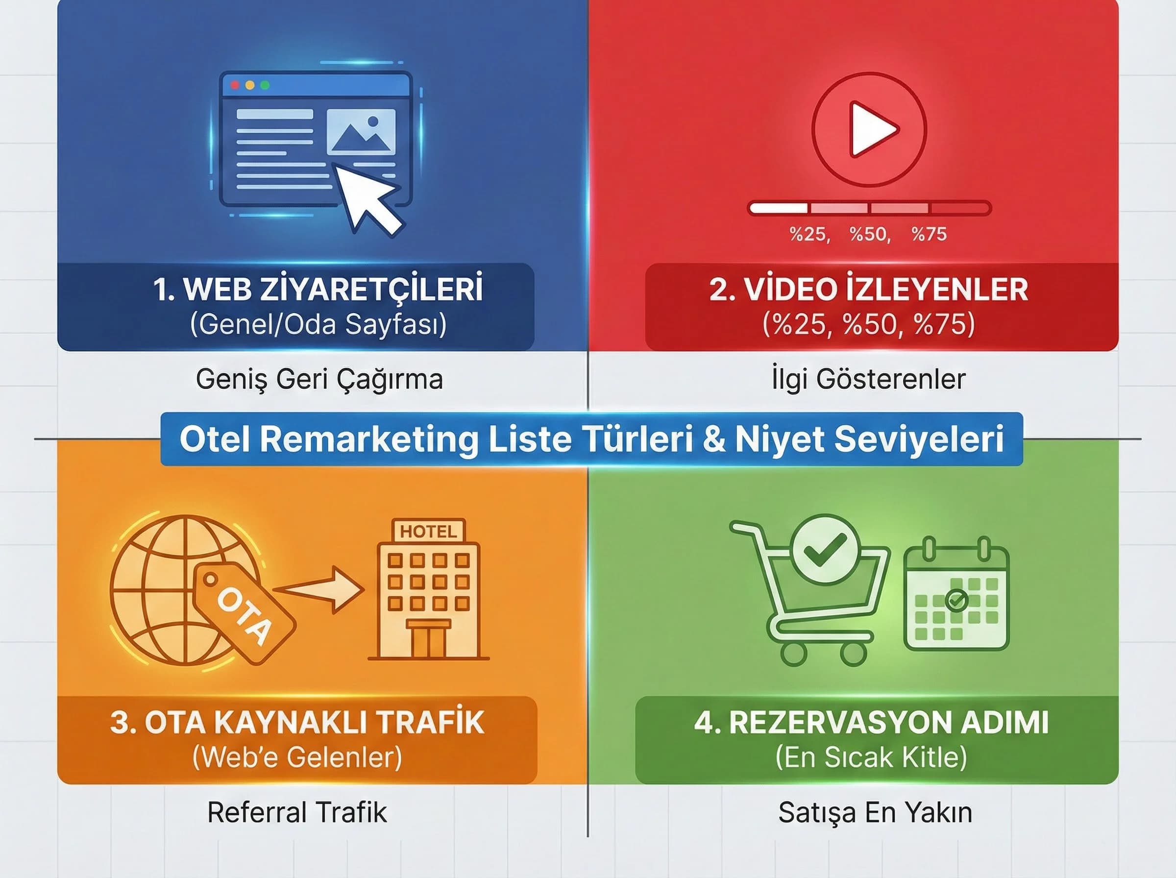Remarketing listeleri ve segmentasyon bölümüne geçiş görseli