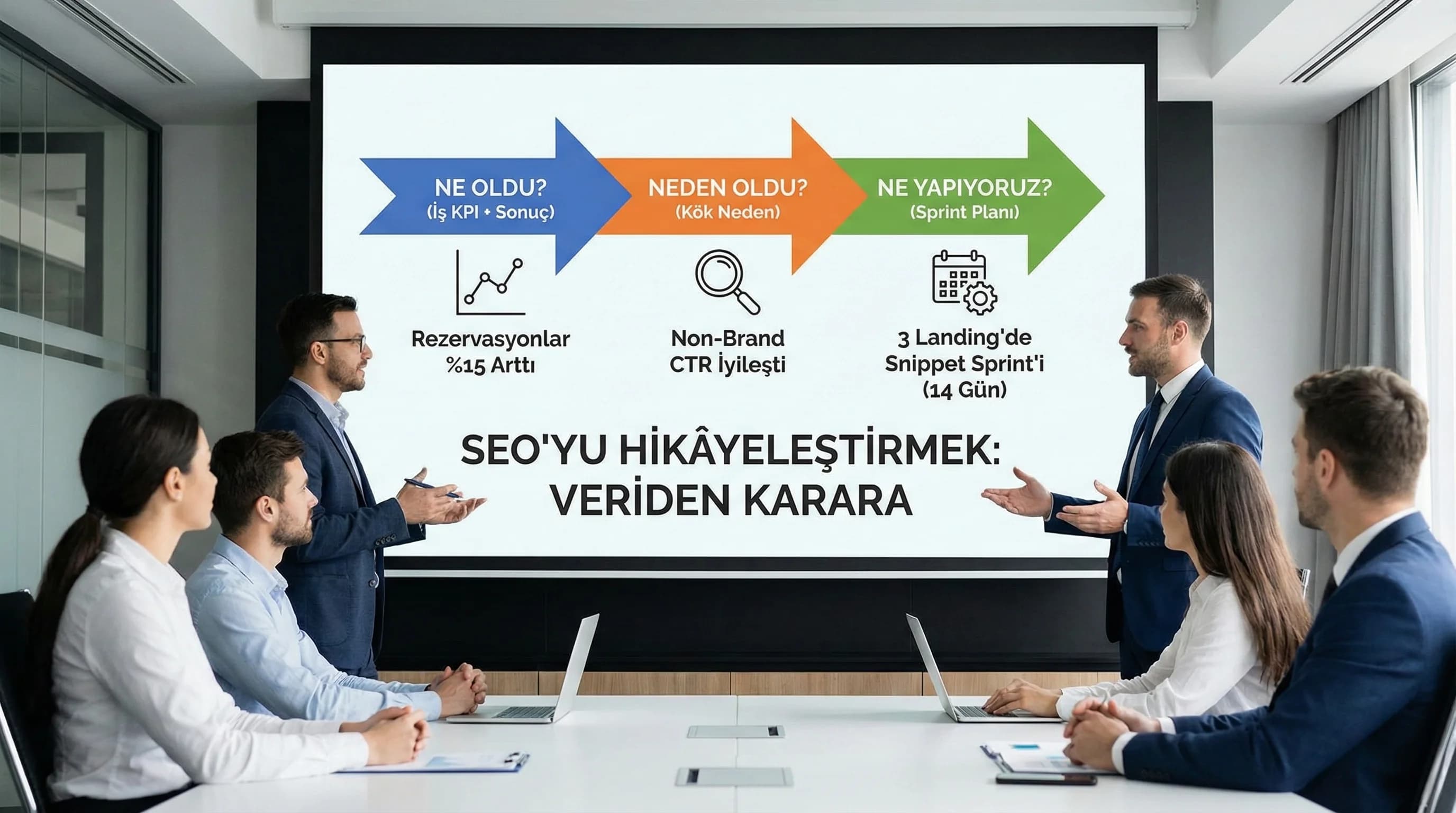 Ne oldu neden oldu yapıyoruz akışı, amaç net hikâye, kurum raporlama bağlamı