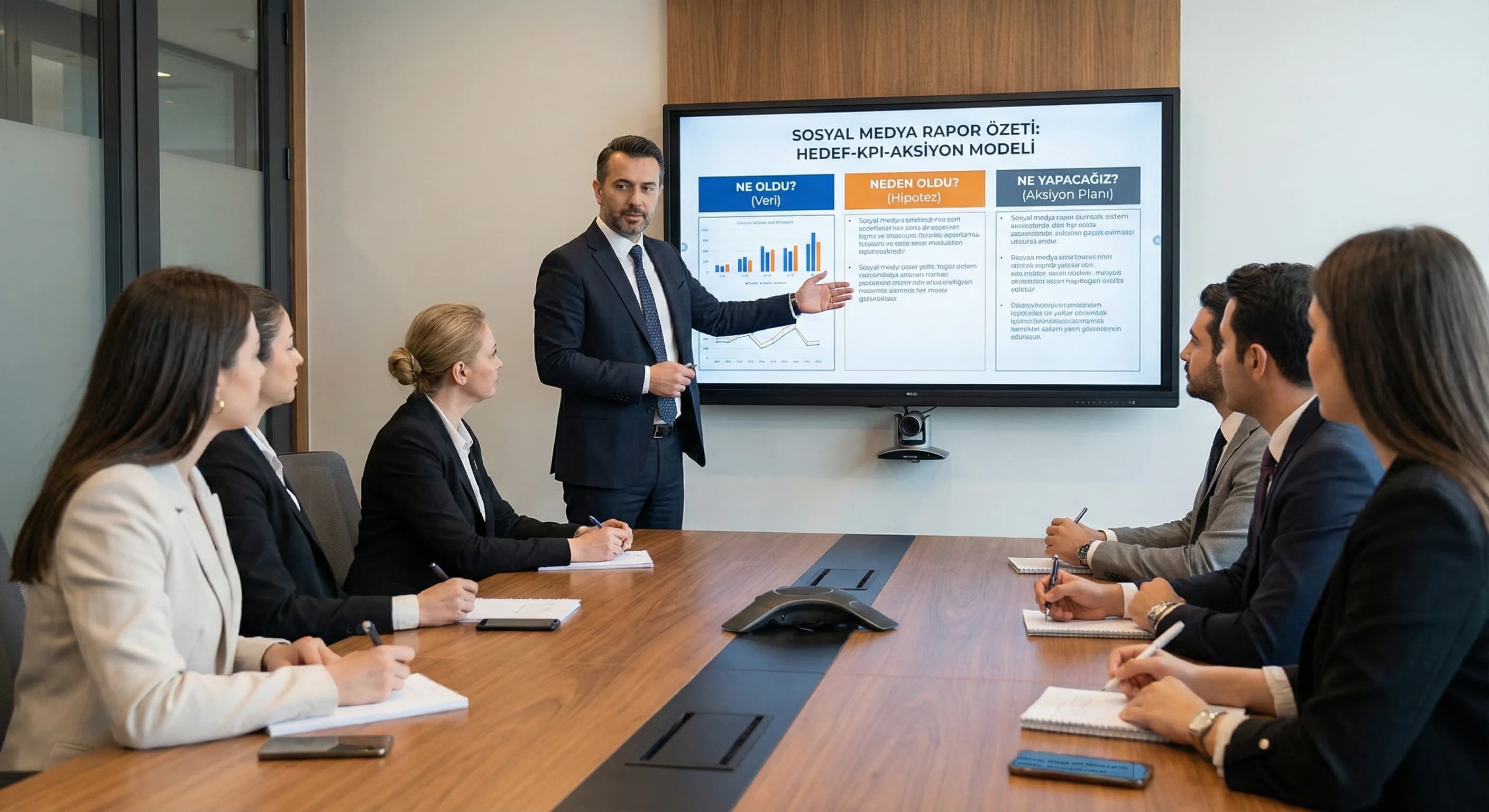 Hedef KPI aksiyon modeli, rapor özeti, otel ve B2B ekipleri