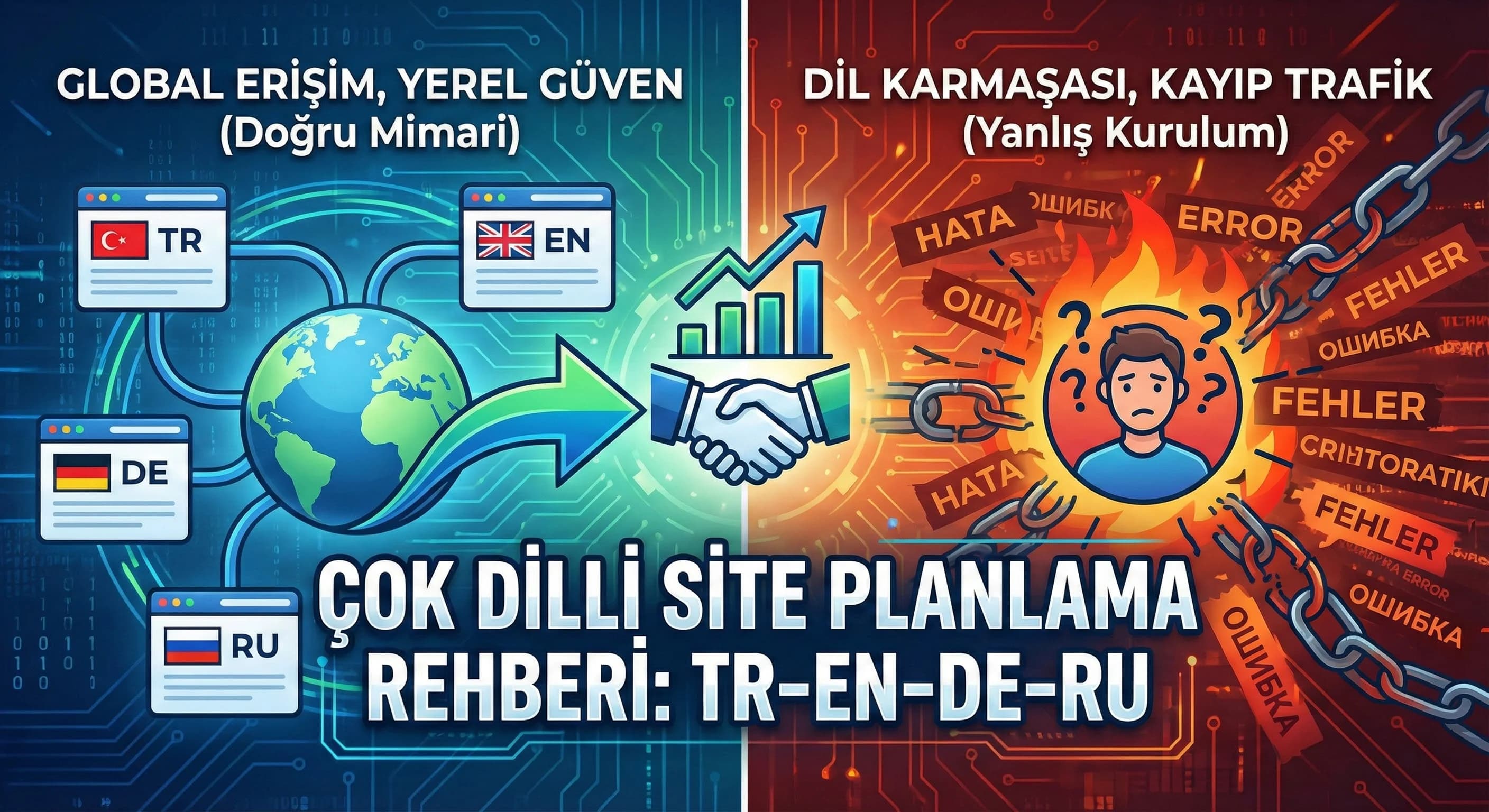 Çok Dilli Kurumsal Web Sitesi Planlama: TR–EN–DE–RU İçin Mimari ve İçerik