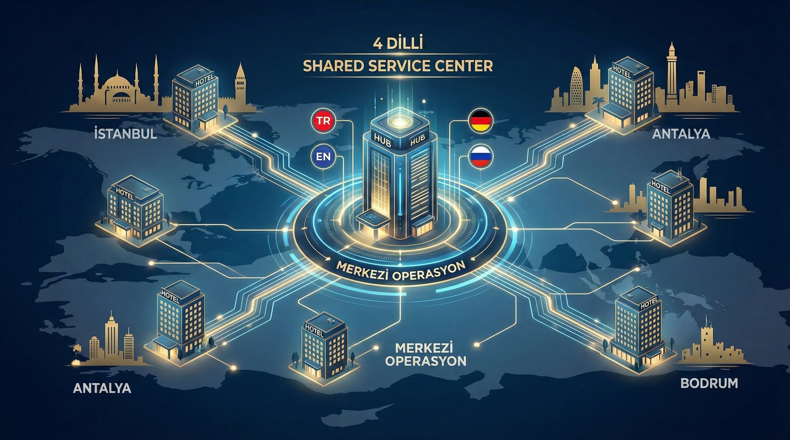 Zincir Oteller İçin 4 Dilli Shared Service Center Modeli