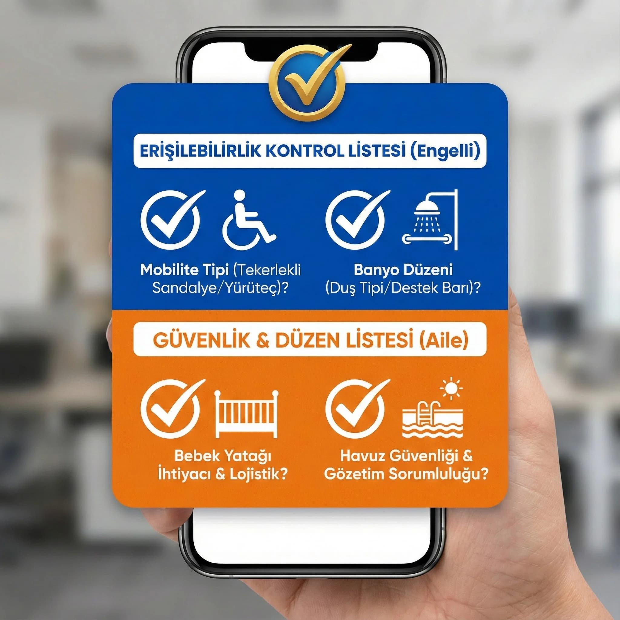 Erişim & güvenlik ikonlu bilgi kart