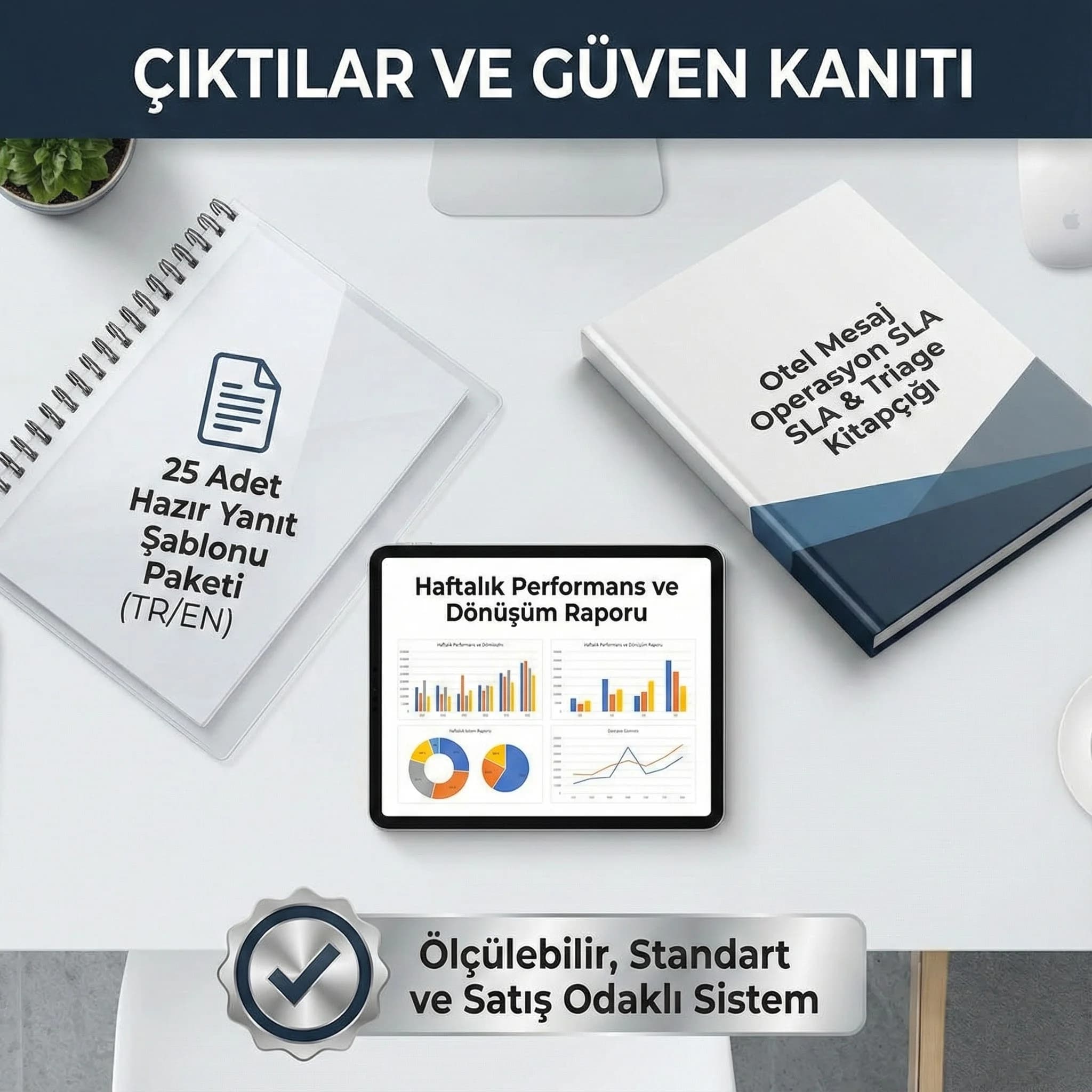 Yanıt şablonları ve rapor çıktılarıyla güven sağlayan kanıt görseli