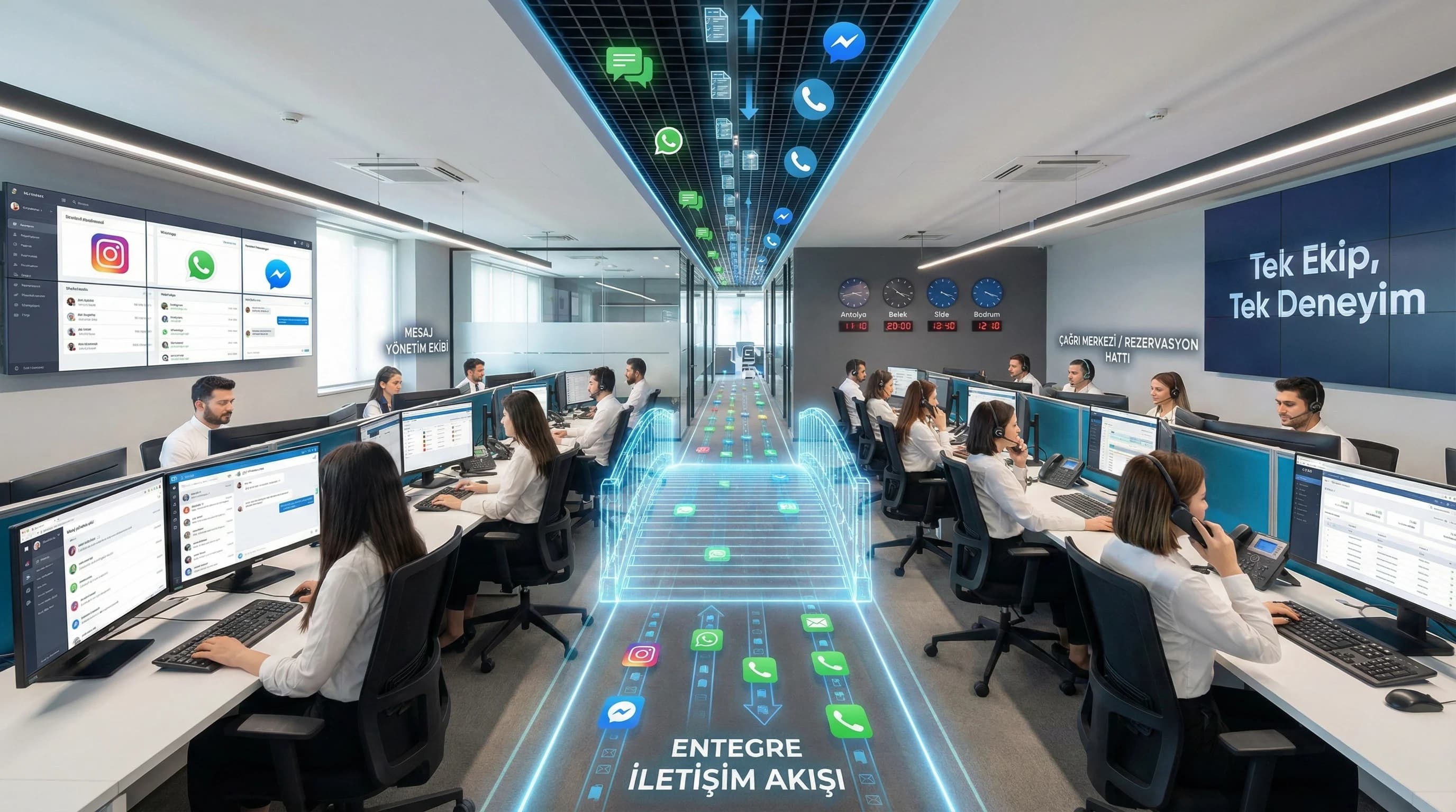 Mesaj Yönetimi Ekibi ile Çağrı Merkezi ve Rezervasyon Hattını Nasıl Entegre Edersiniz?