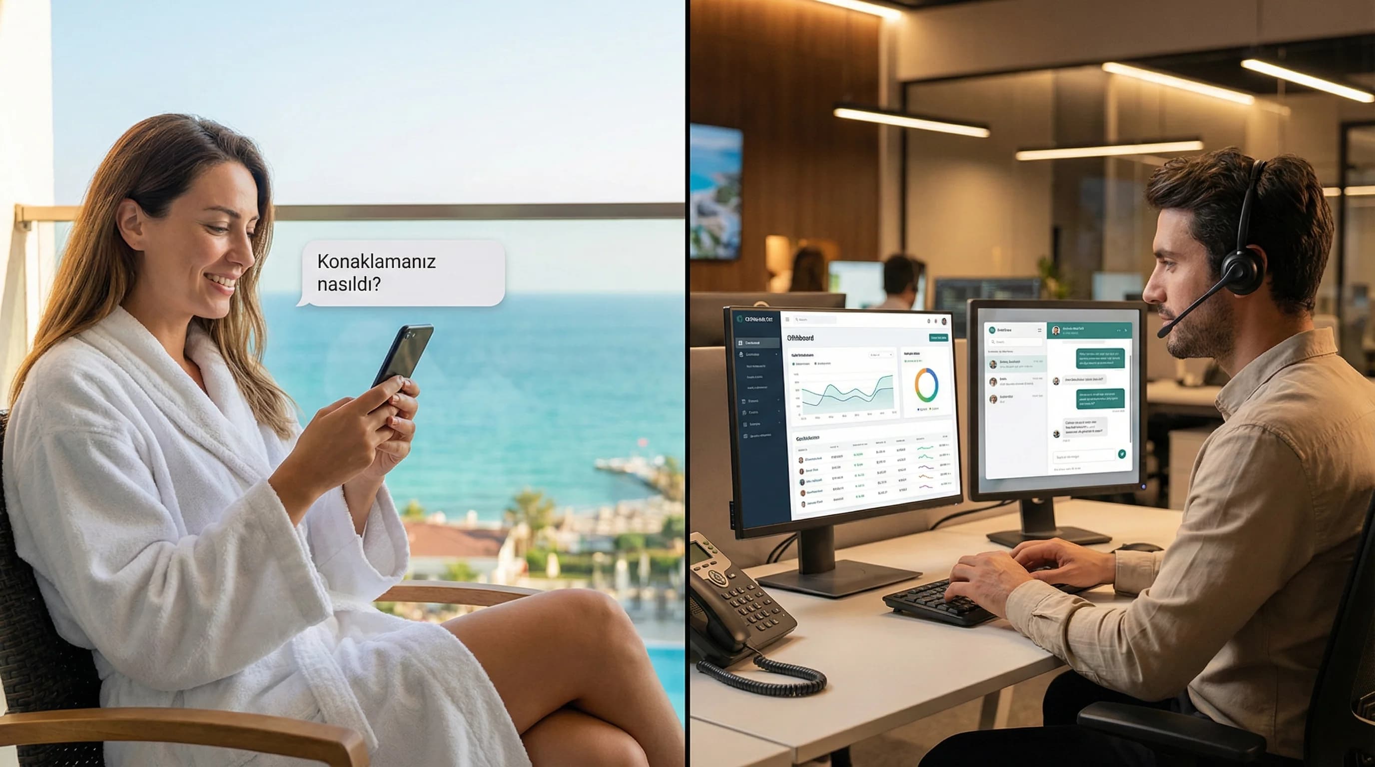 Misafir yolculuğu görseli amacı satış sonrası temas otel bağlamı