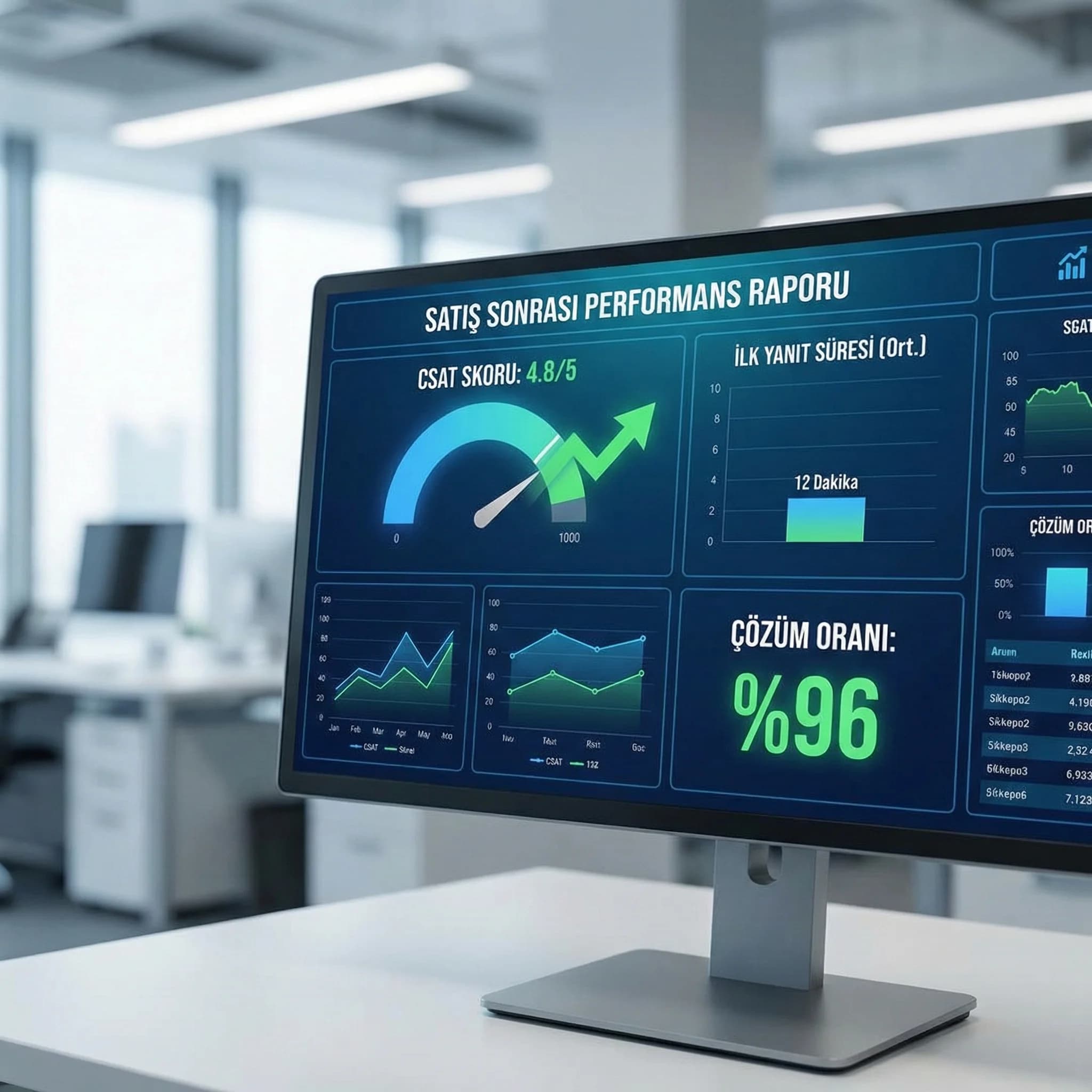 Satış sonrası KPI paneli amacı performans izleme otel bağlamı