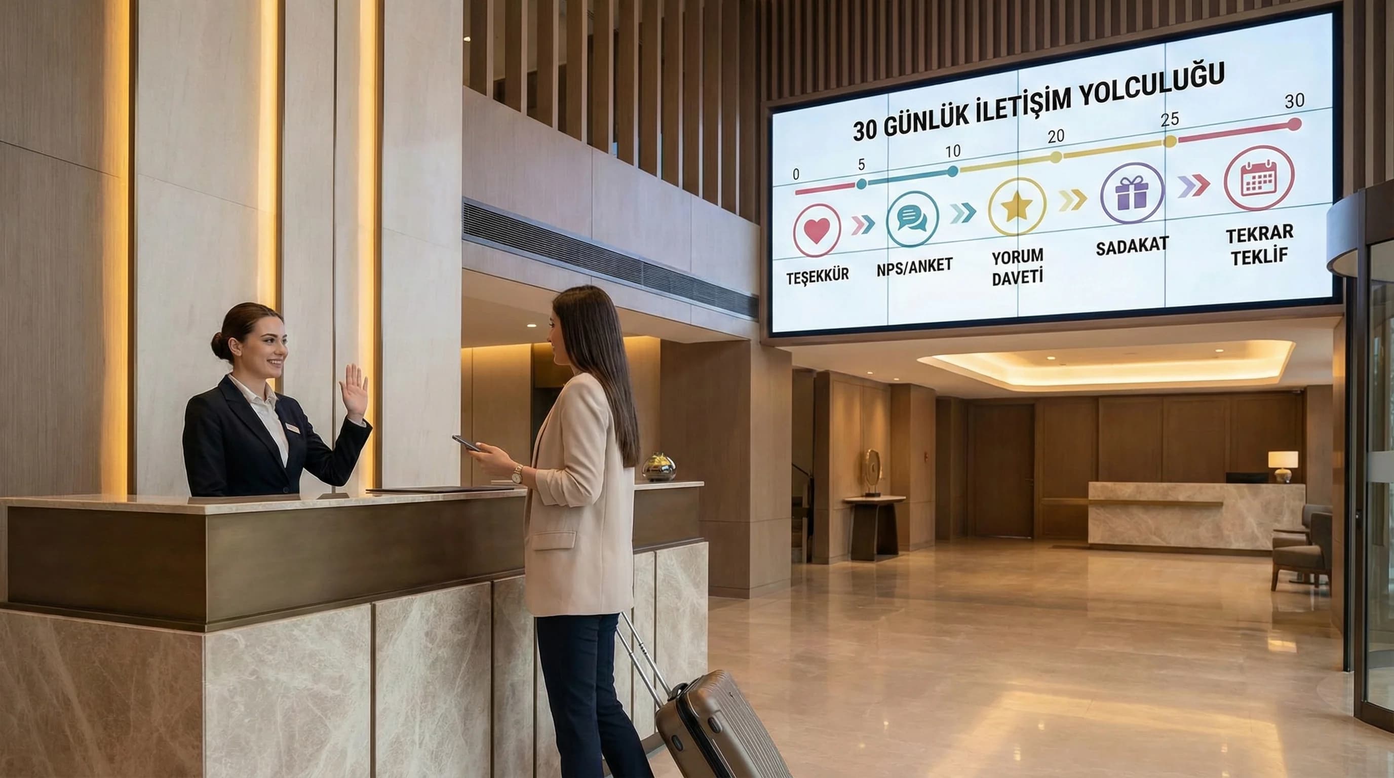 Check-out Sonrası 30 Günlük İletişim Takvimi: Teşekkür, Anket, Yorum ve Tekrar Teklif