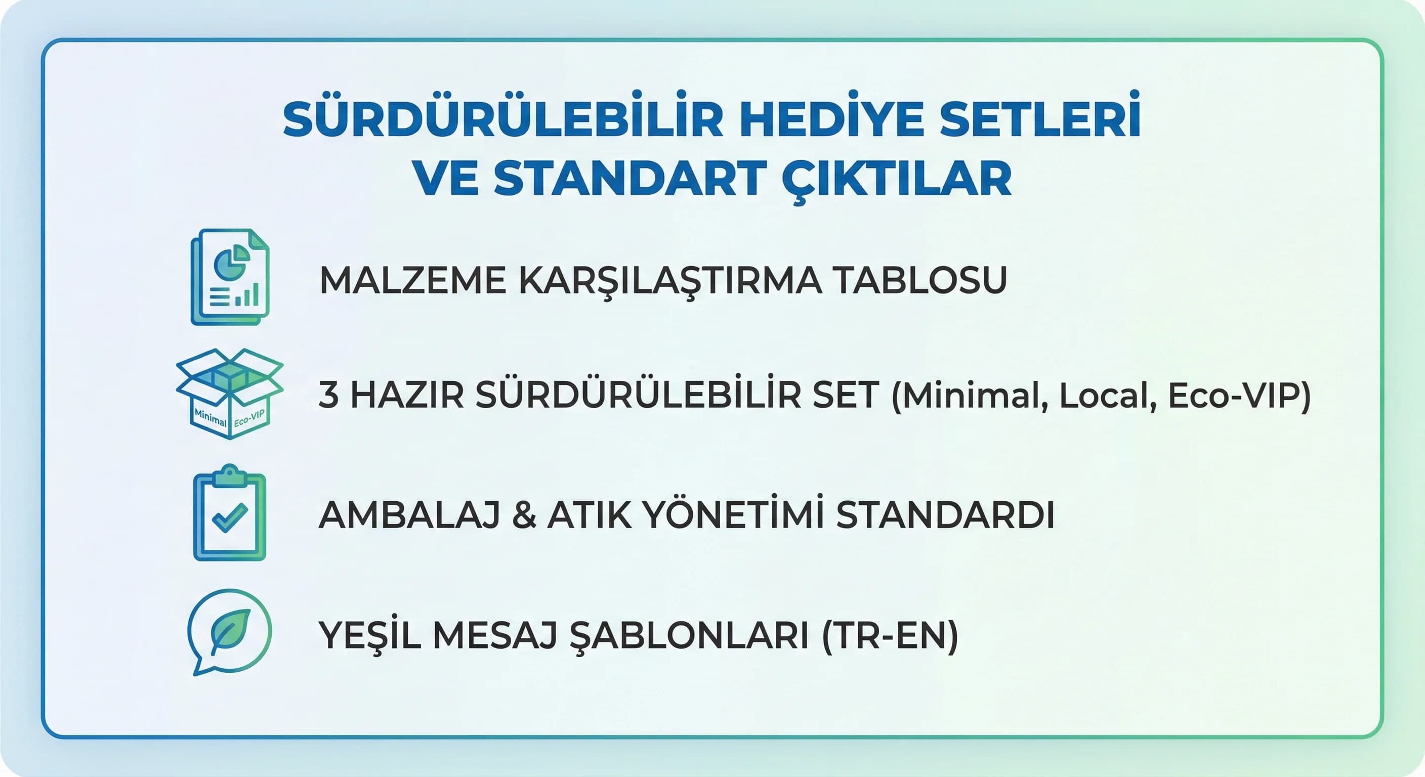 Sürdürülebilir hediye setleri, standartlar ve otel marka bağlamı