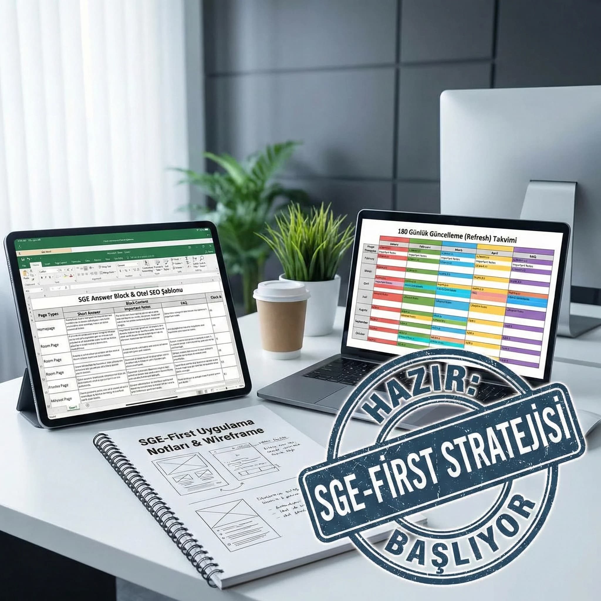 Şablon seti + 180 gün güncelleme planı + deliverables