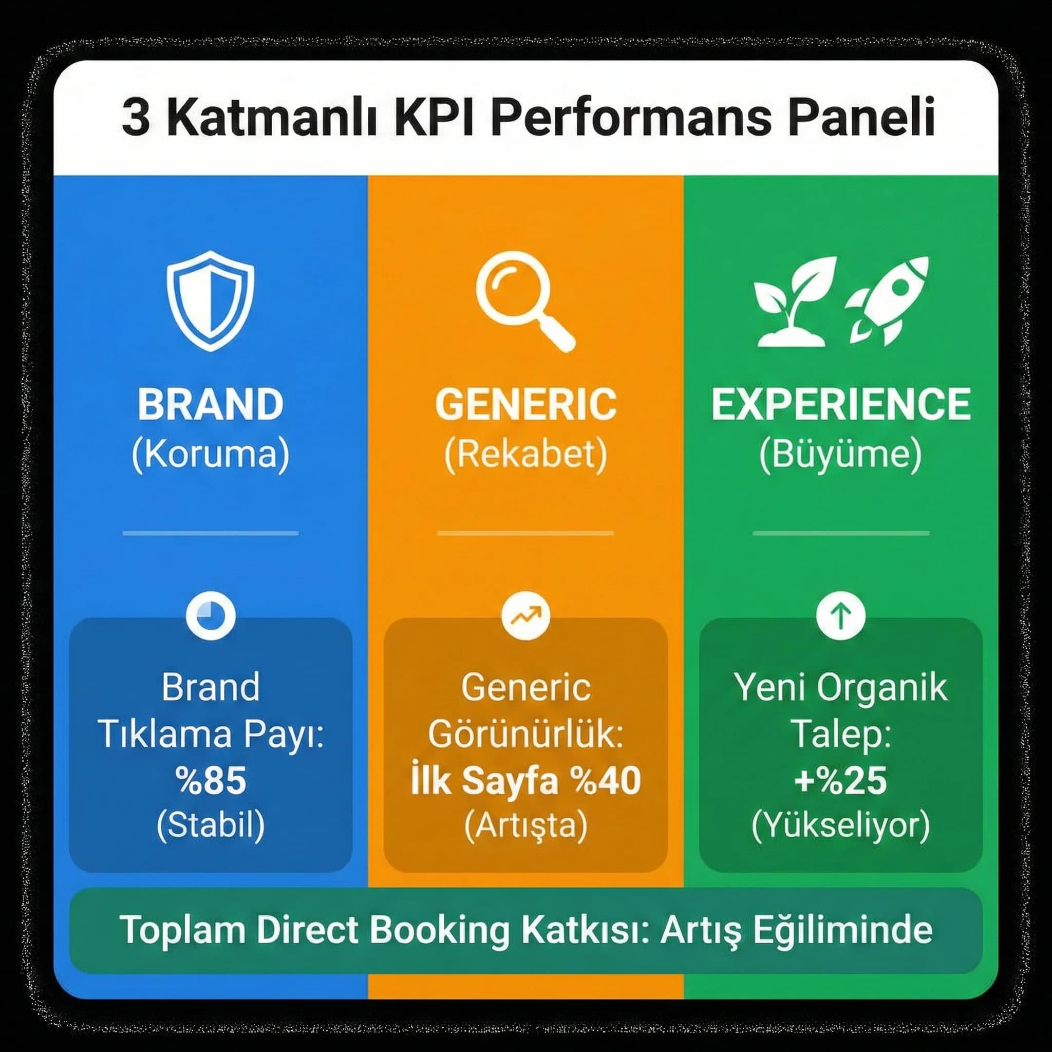 Brand/Generic/Experience KPI paneli