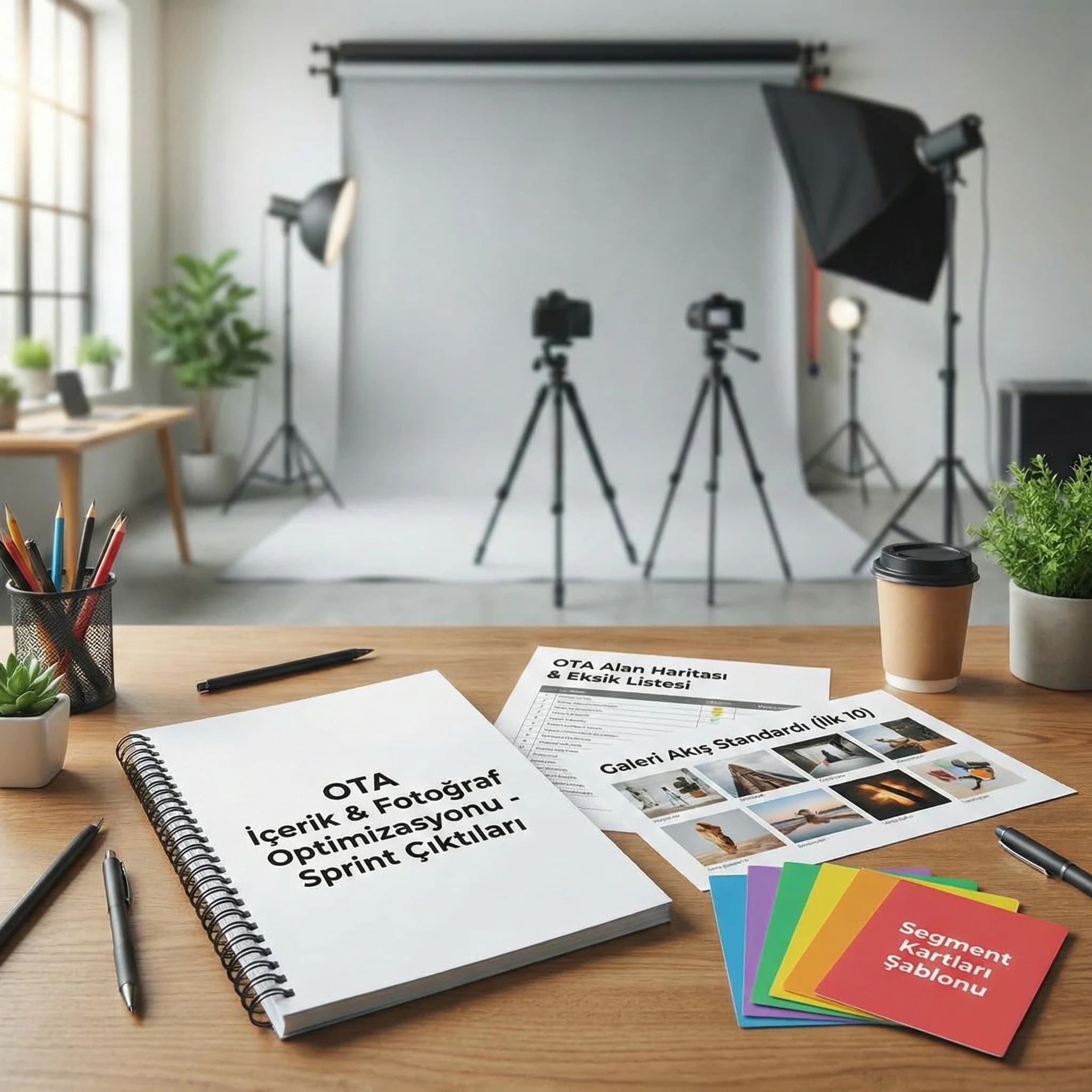 Sprint çıktıları: alan haritası, galeri akışı, segment kartları; amaç: somut çıktı, otel yönetim bağlamı