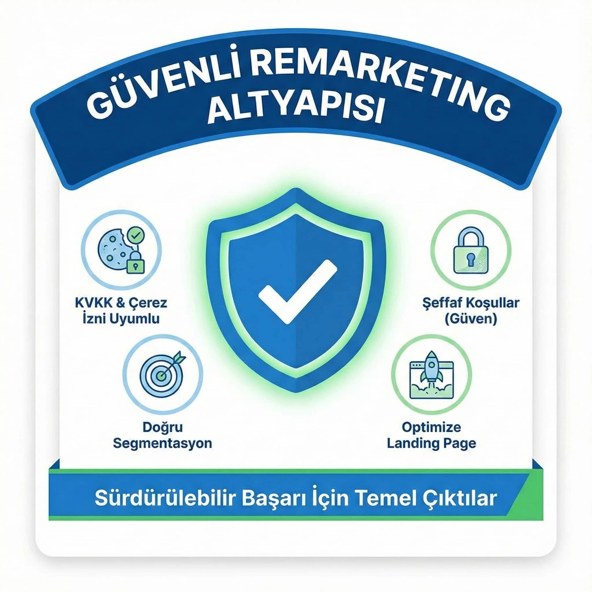 Remarketing kurulum çıktıları ve güven unsurlarını özetleyen otel proof kartı