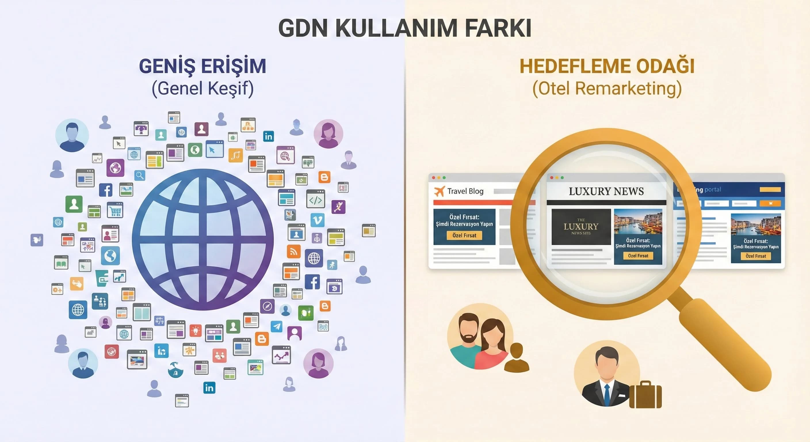GDN nedir ve remarketing kullanımı için otel bölüm ayırıcı görseli