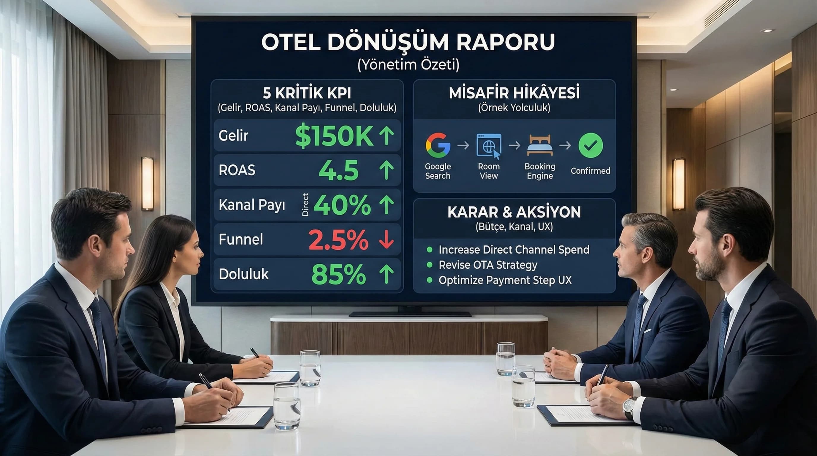 Raporlama ve Storytelling: Otel Dönüşüm Datasını Yönetime Nasıl Anlatırsınız?