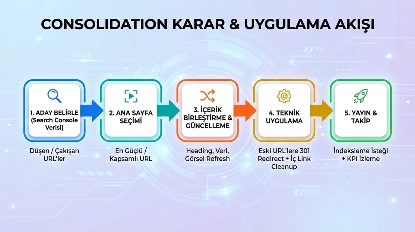 Consolidation karar ağacı diyagramı, 301 yönlendirme akışı