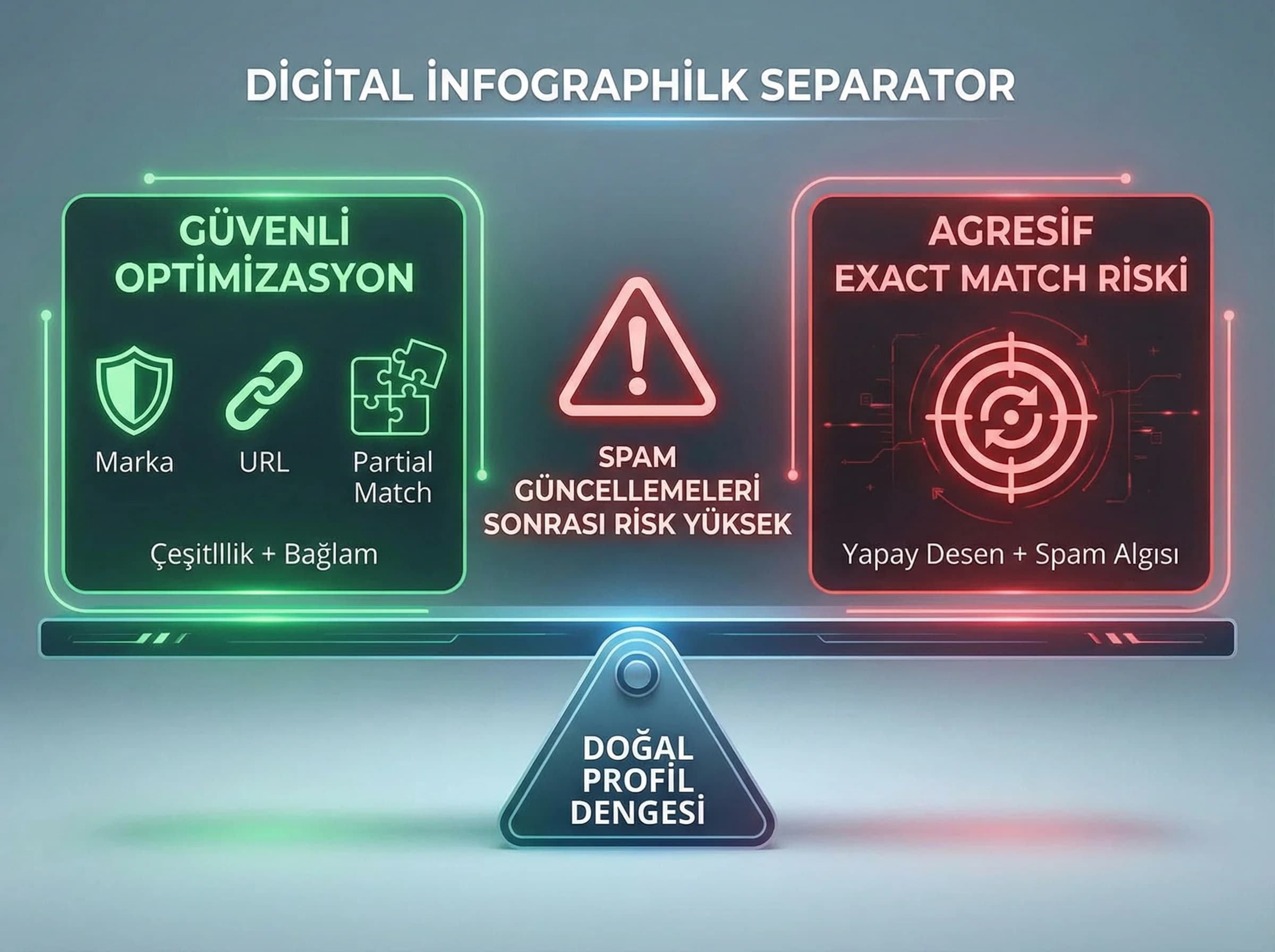 Doğal dağılım ve exact match riski, güvenli optimizasyon ayracı