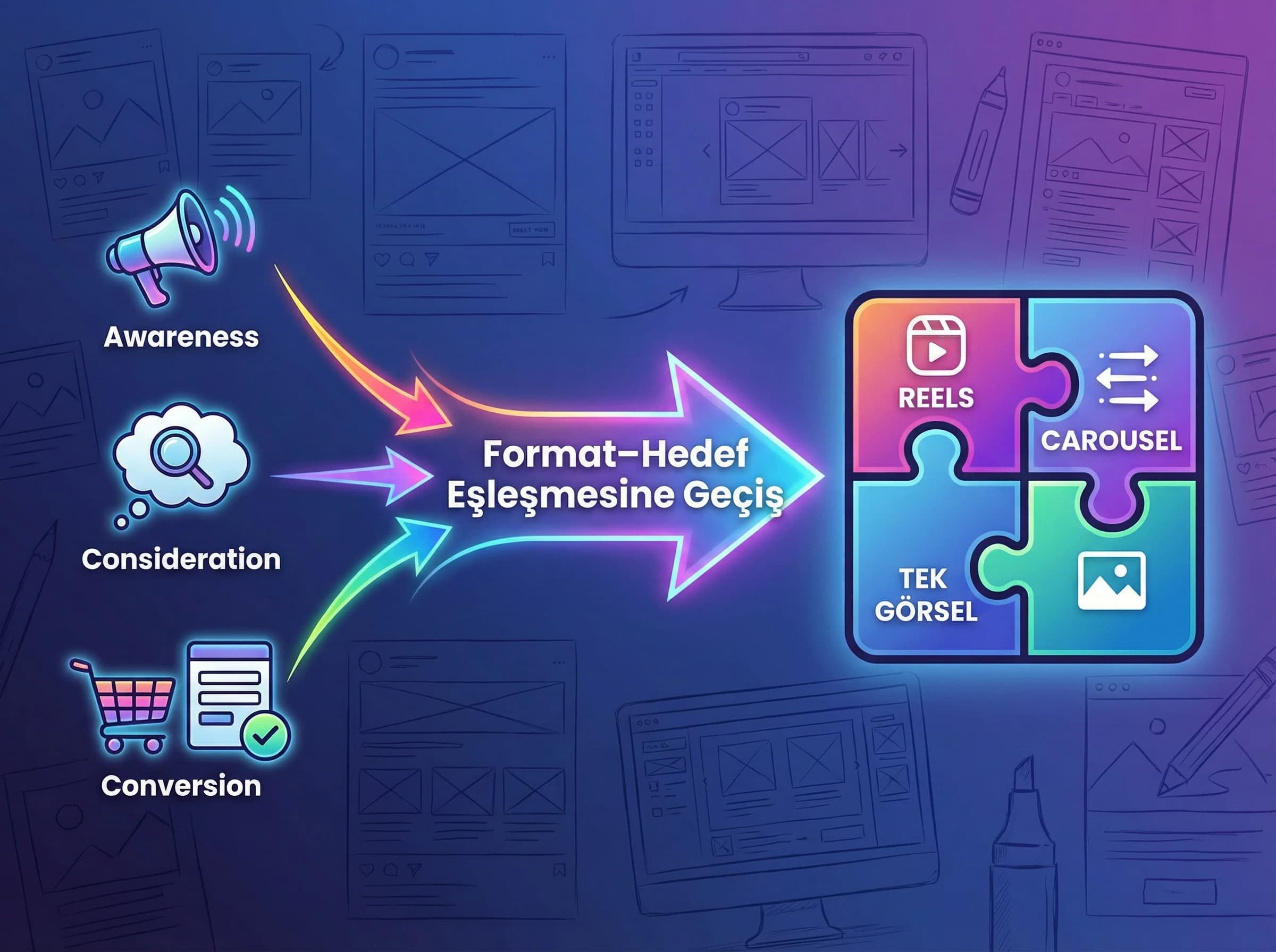 Format–hedef eşleşmesi bölüm ayracı, kreatif planlama bağlamı