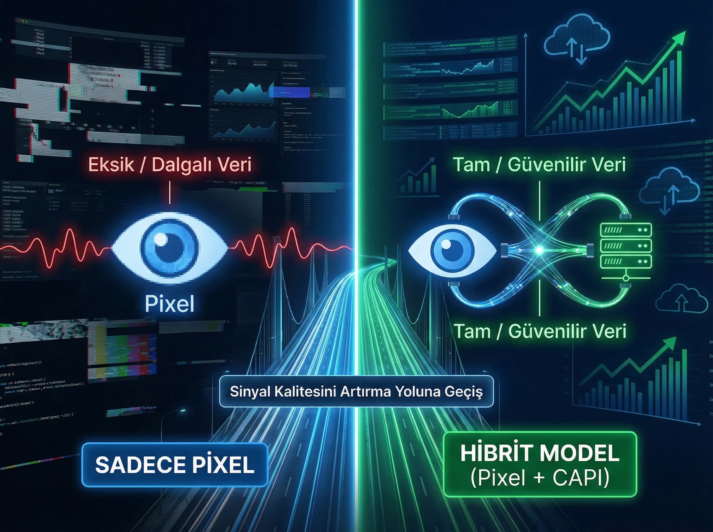 Hibrit model ve event tasarımı bölüm ayracı, teknik ölçüm rehberi