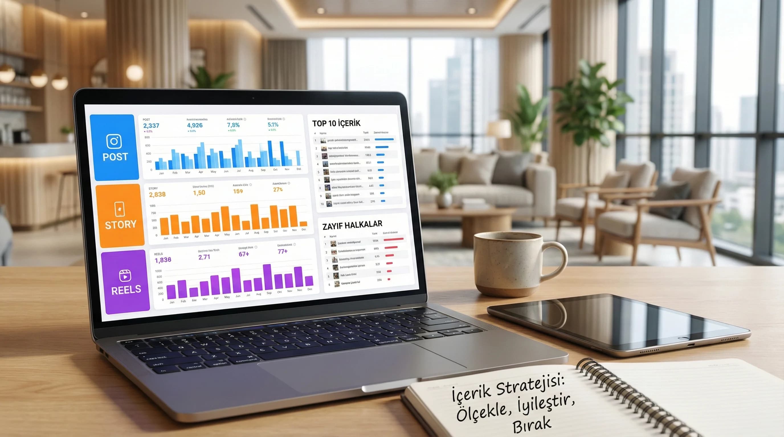 İçerik Bazlı Performans Analizi: Post, Story ve Reels Raporu Nasıl Okunur?