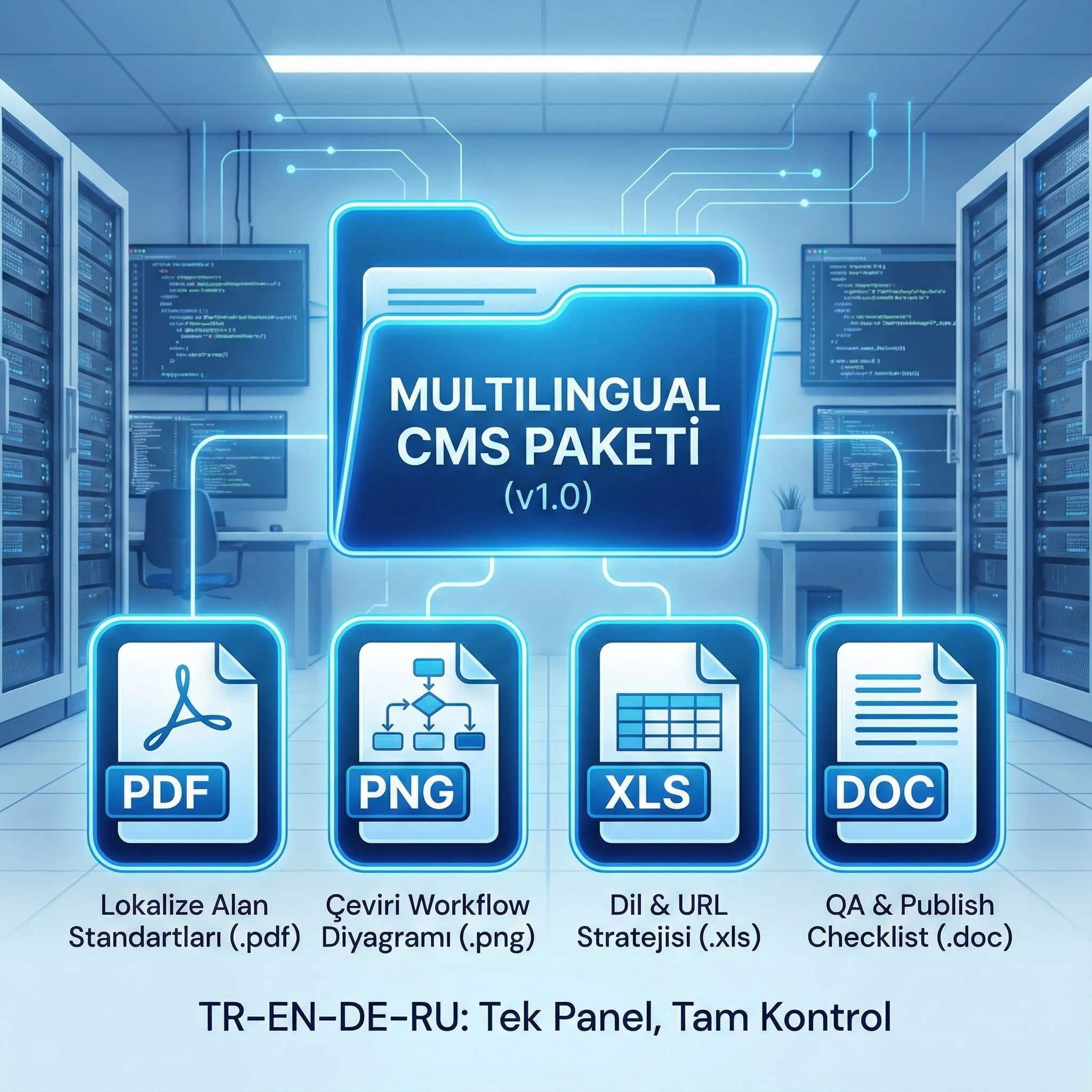 Multilingual panel çıktıları proof kartı, kurumsal web bağlamı