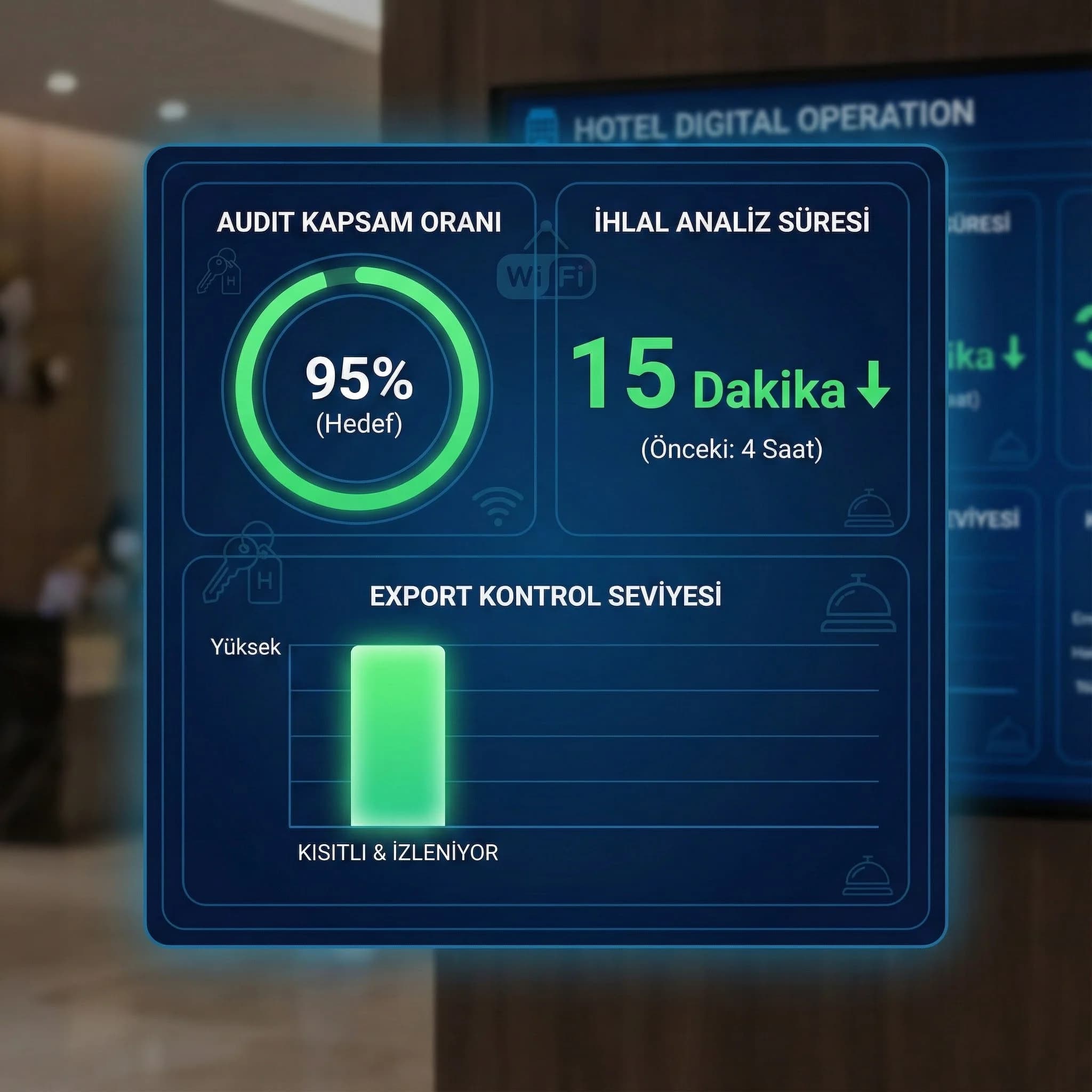 Audit kapsamı ve incident hız KPI paneli, KVKK uyum takibi