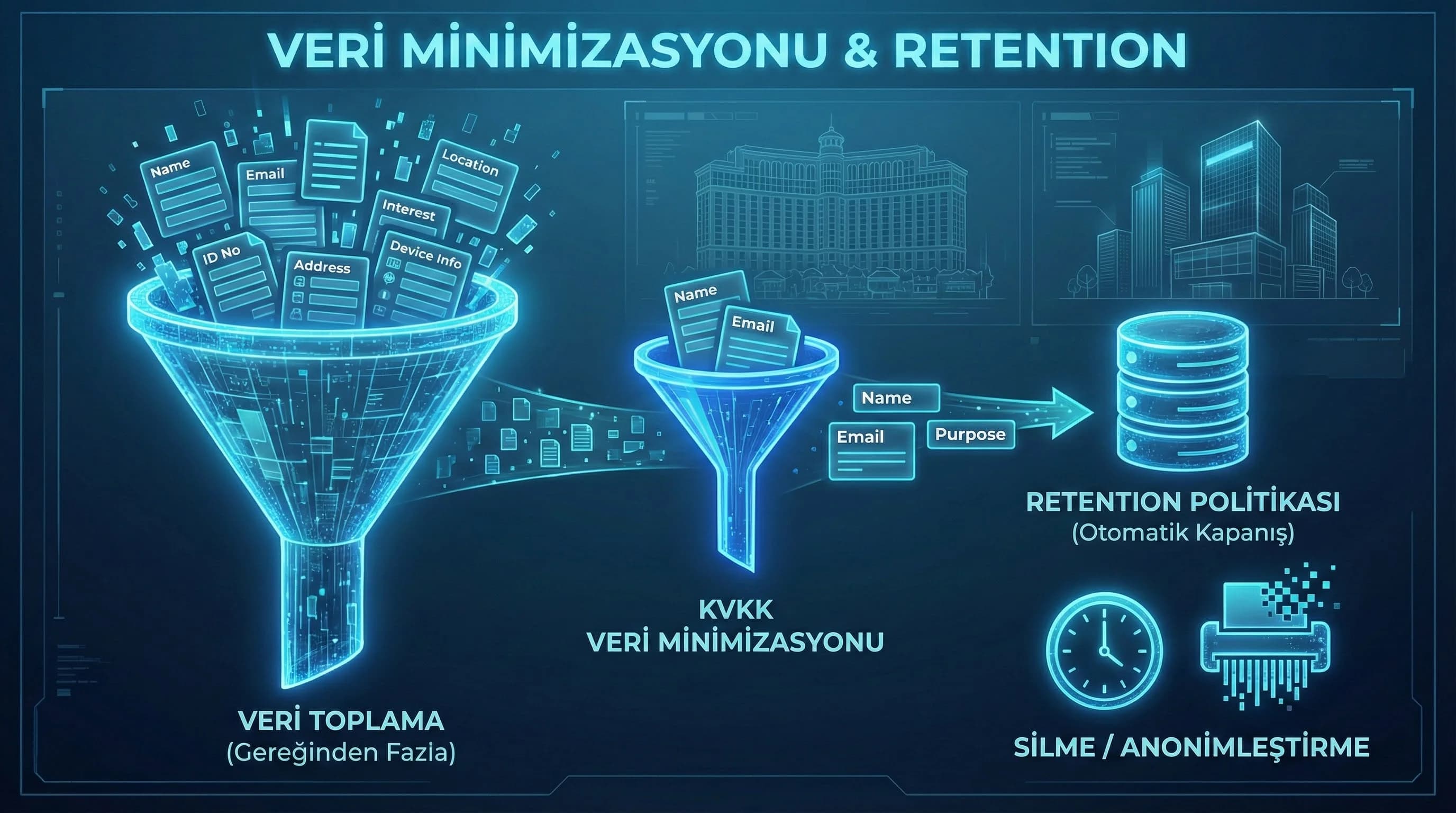 Veri Minimizasyonu ve Retention Politikaları: Dijital Sistemlerde Veri Azaltma