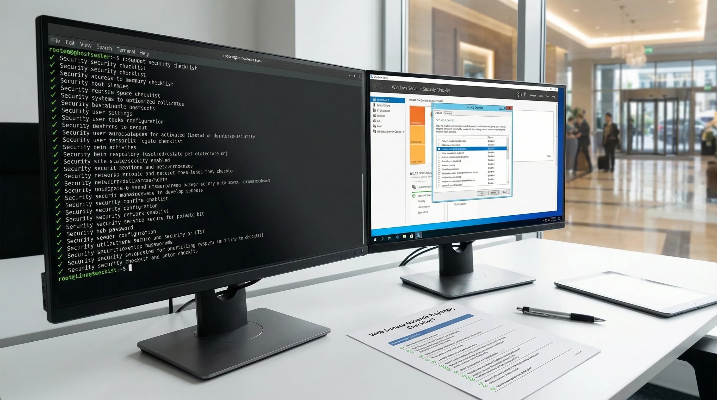 Linux ve Windows sunucu güvenliği için başlangıç checklist’i, otel ve B2B altyapısı